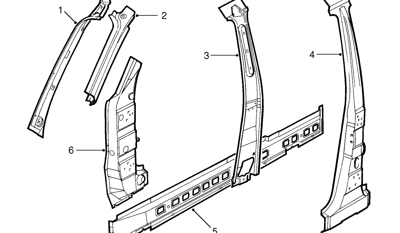 Front inner body side panels - 5 door