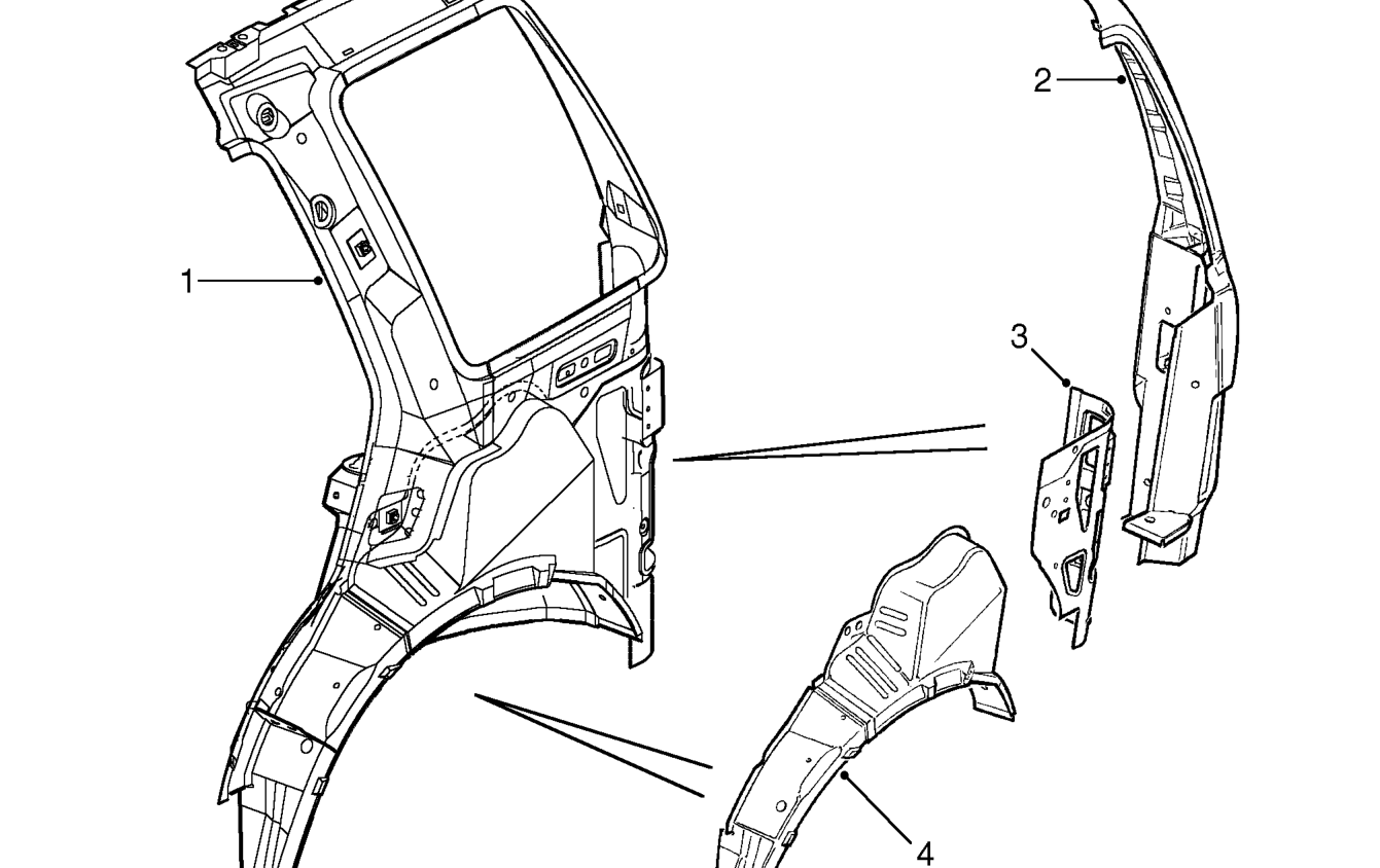 Rear inner body side panels - 5 door