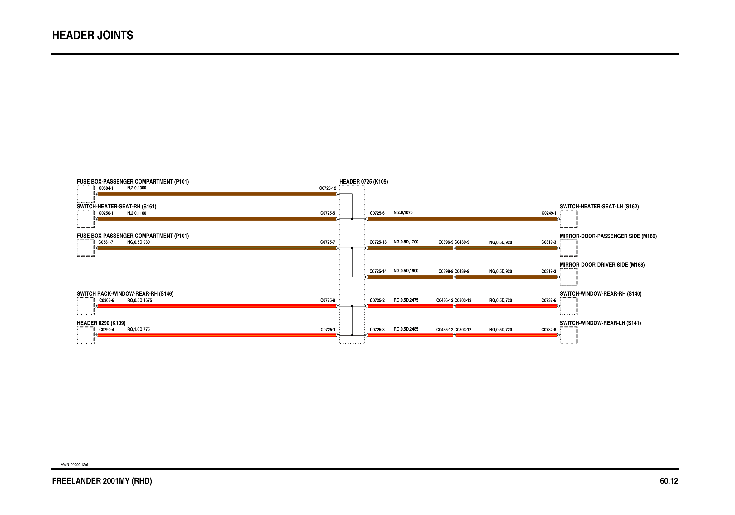 Header Joints circuit diagram