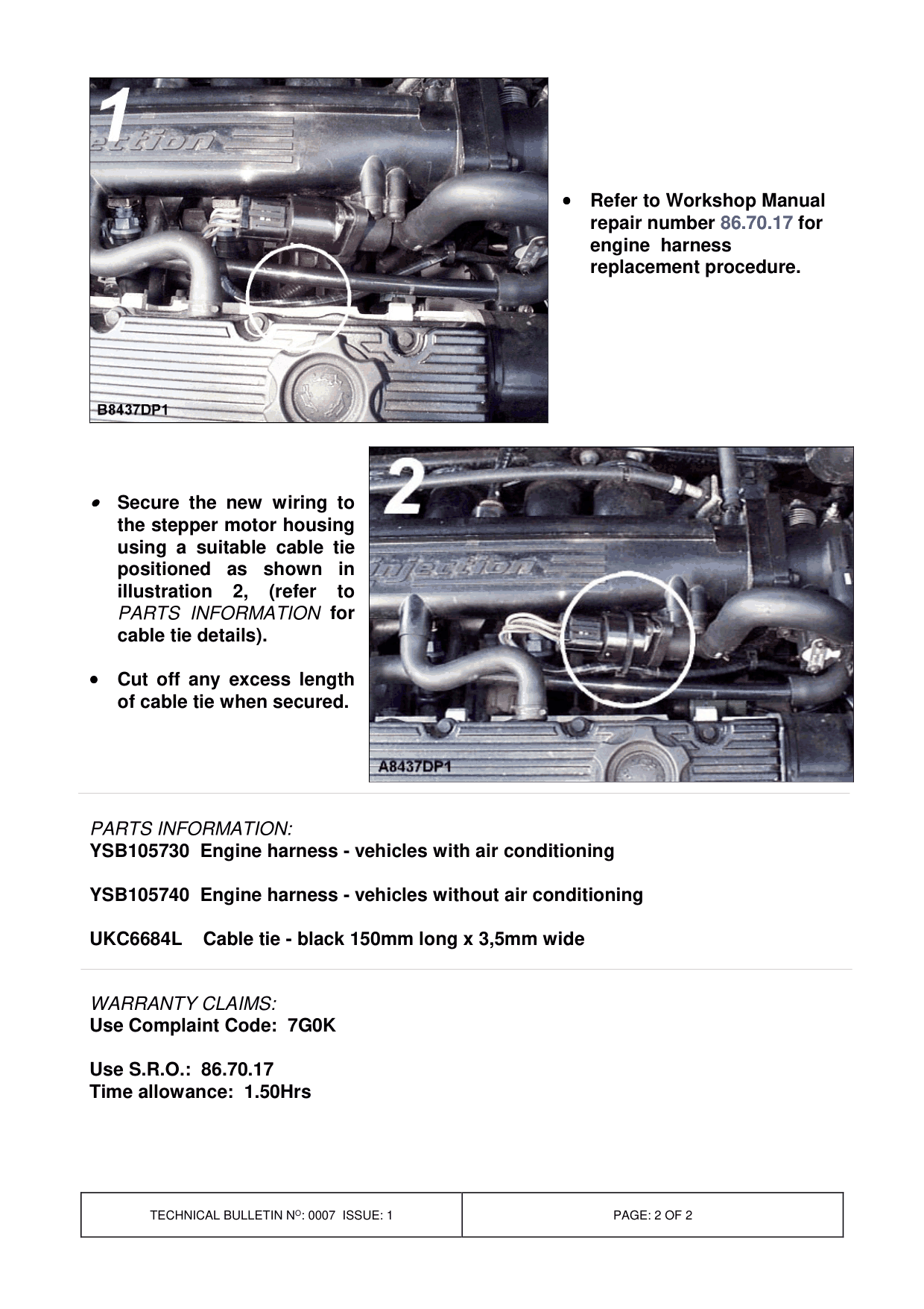 Engine Idle Speed Erratic – bulletin page 2