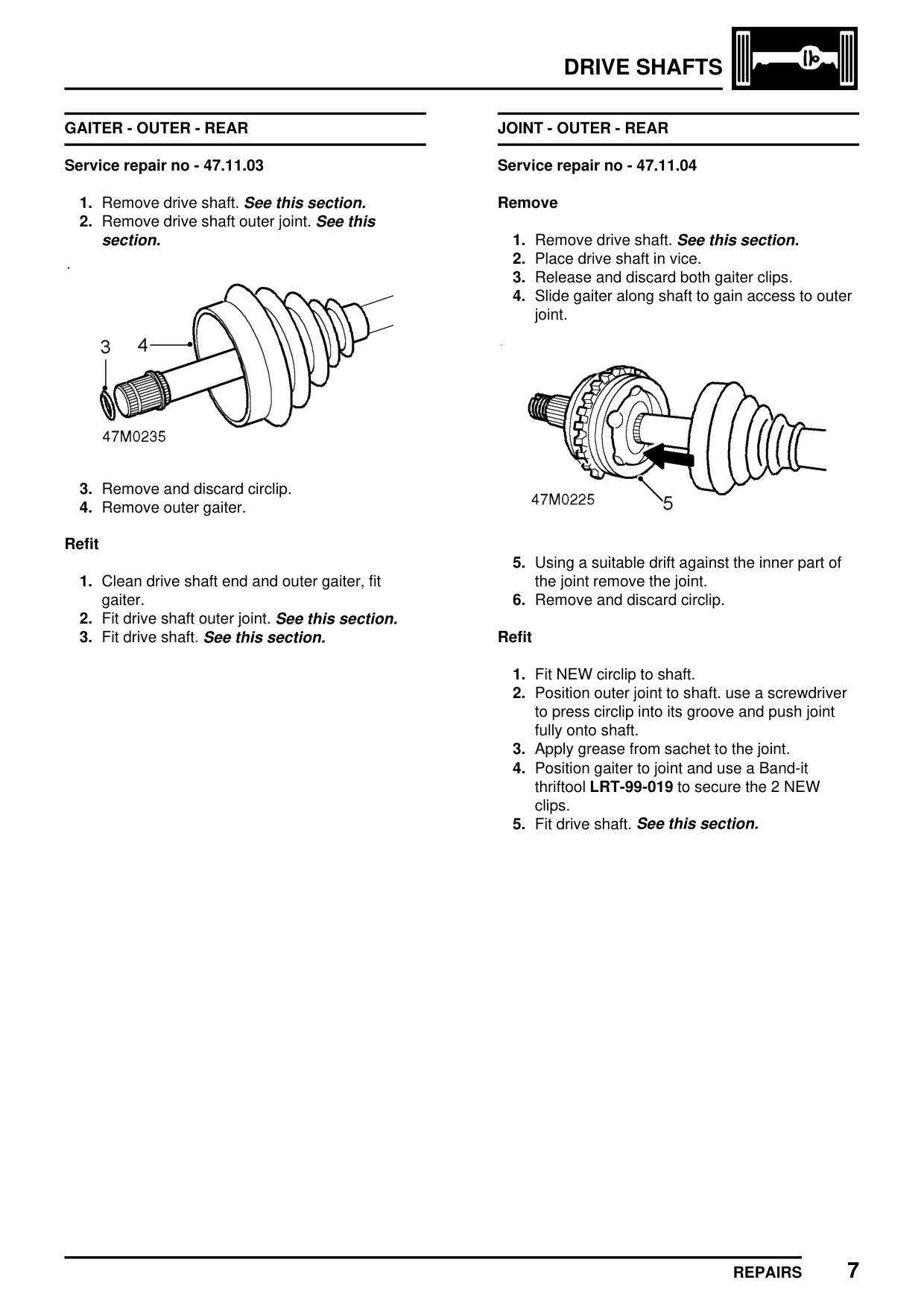 Propeller Shaft Assembly – Repairs – bulletin page 3