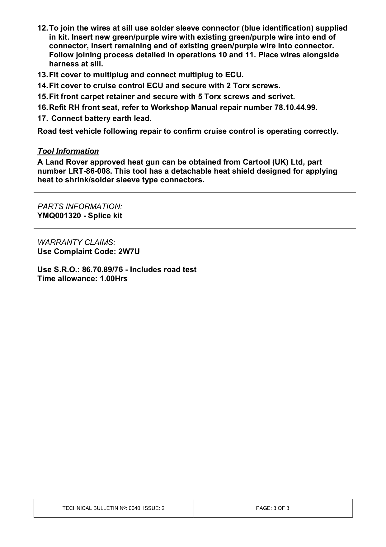 Cruise Control Not Suspending Under Light Brake Pedal Application – bulletin page 3