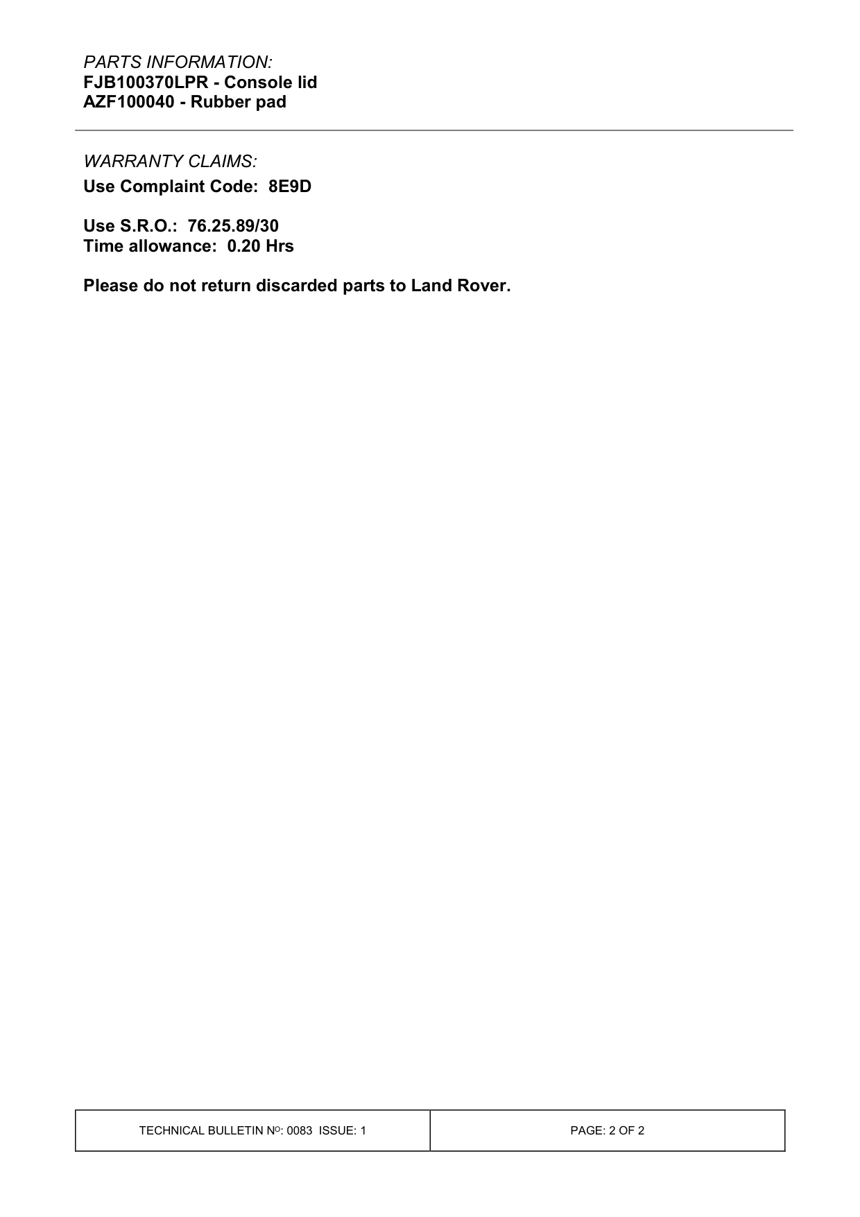Rear Console Lid Catch Broken – bulletin page 2