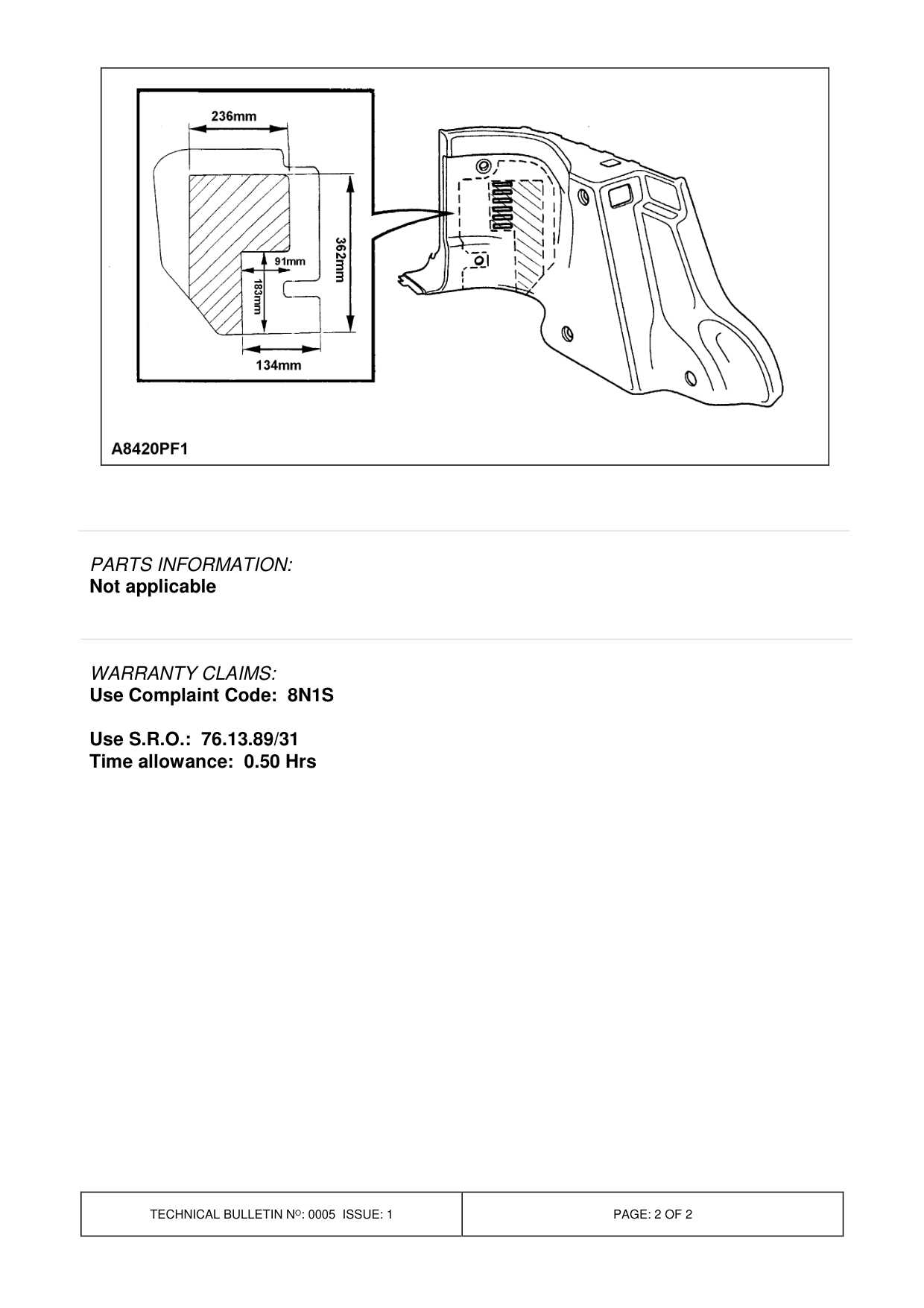 Poor Demisting Performance – bulletin page 4