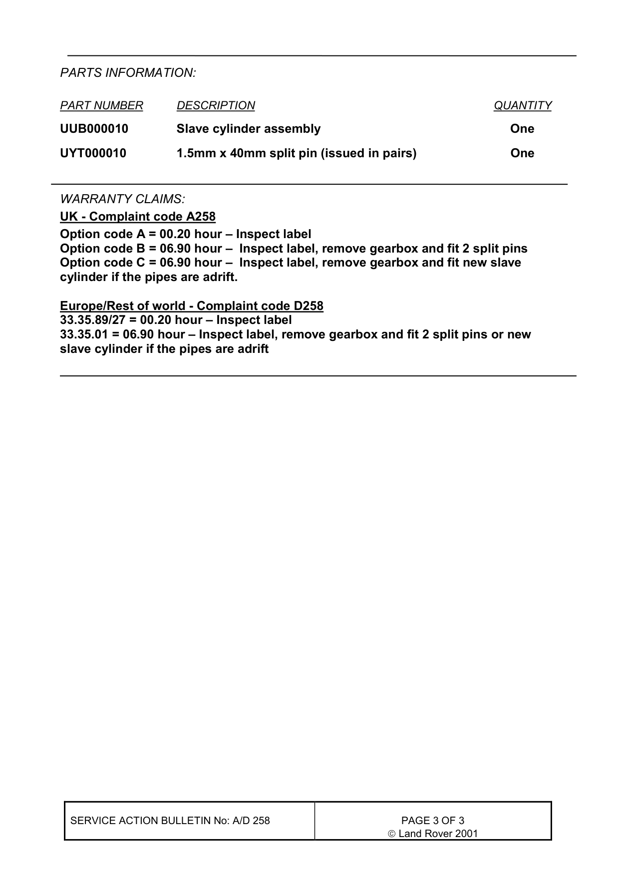 Clutch Failure Due To Fluid Loss – bulletin page 3