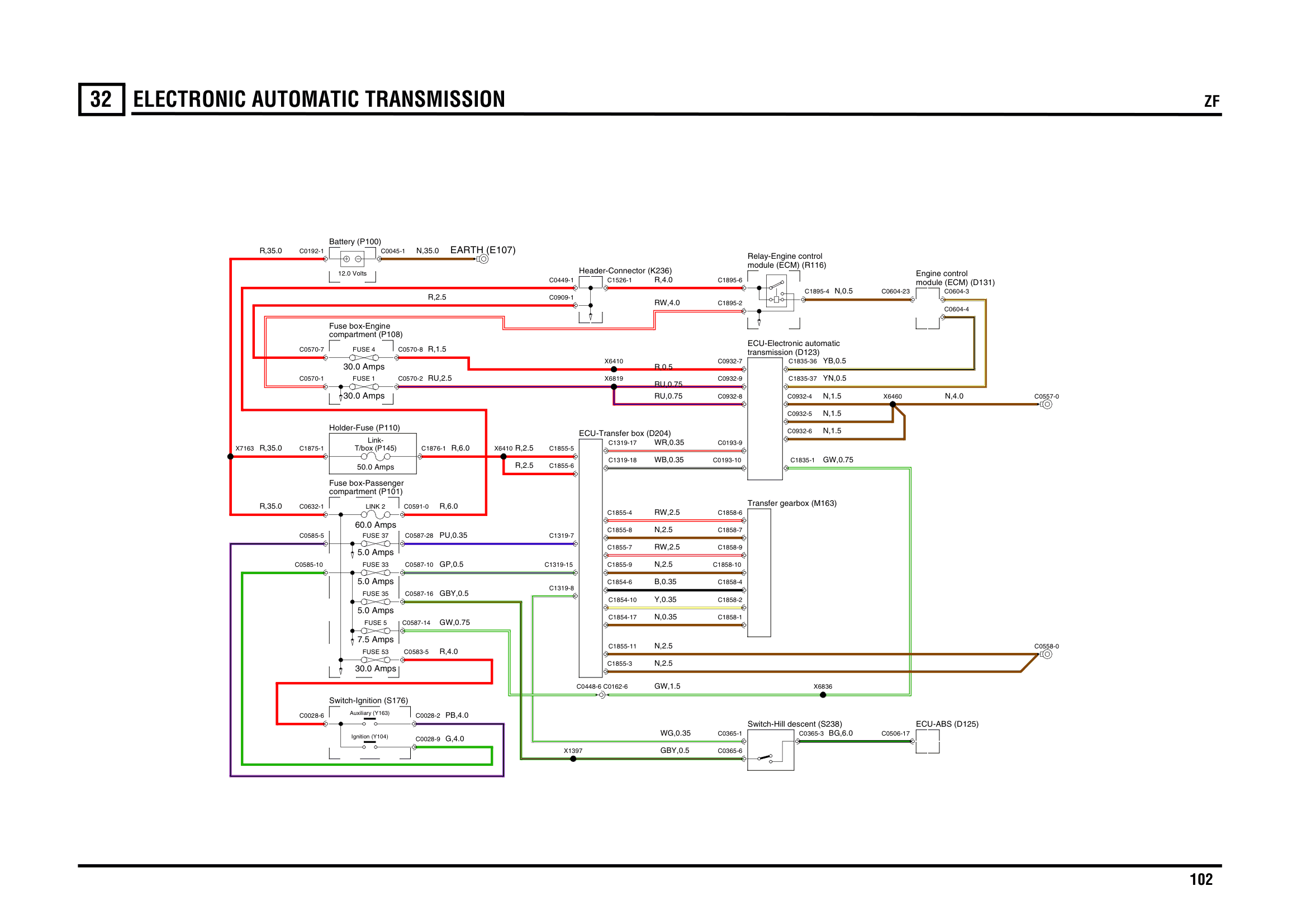 Electronic Automatic Transmission circuit diagram