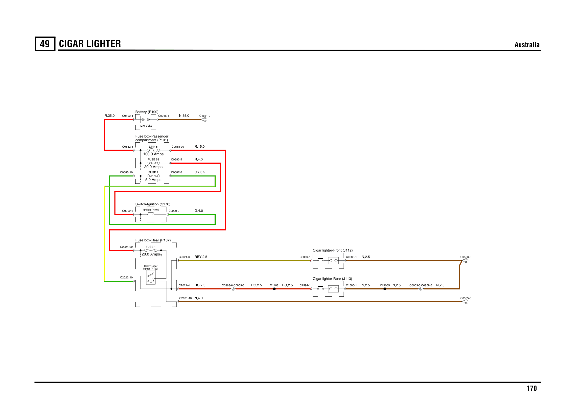 Cigar Lighter circuit diagram
