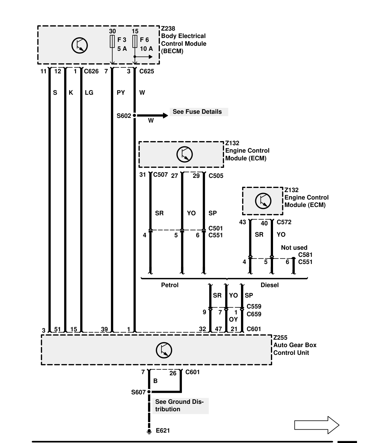 Automatic Gearbox – Circuit Diagram