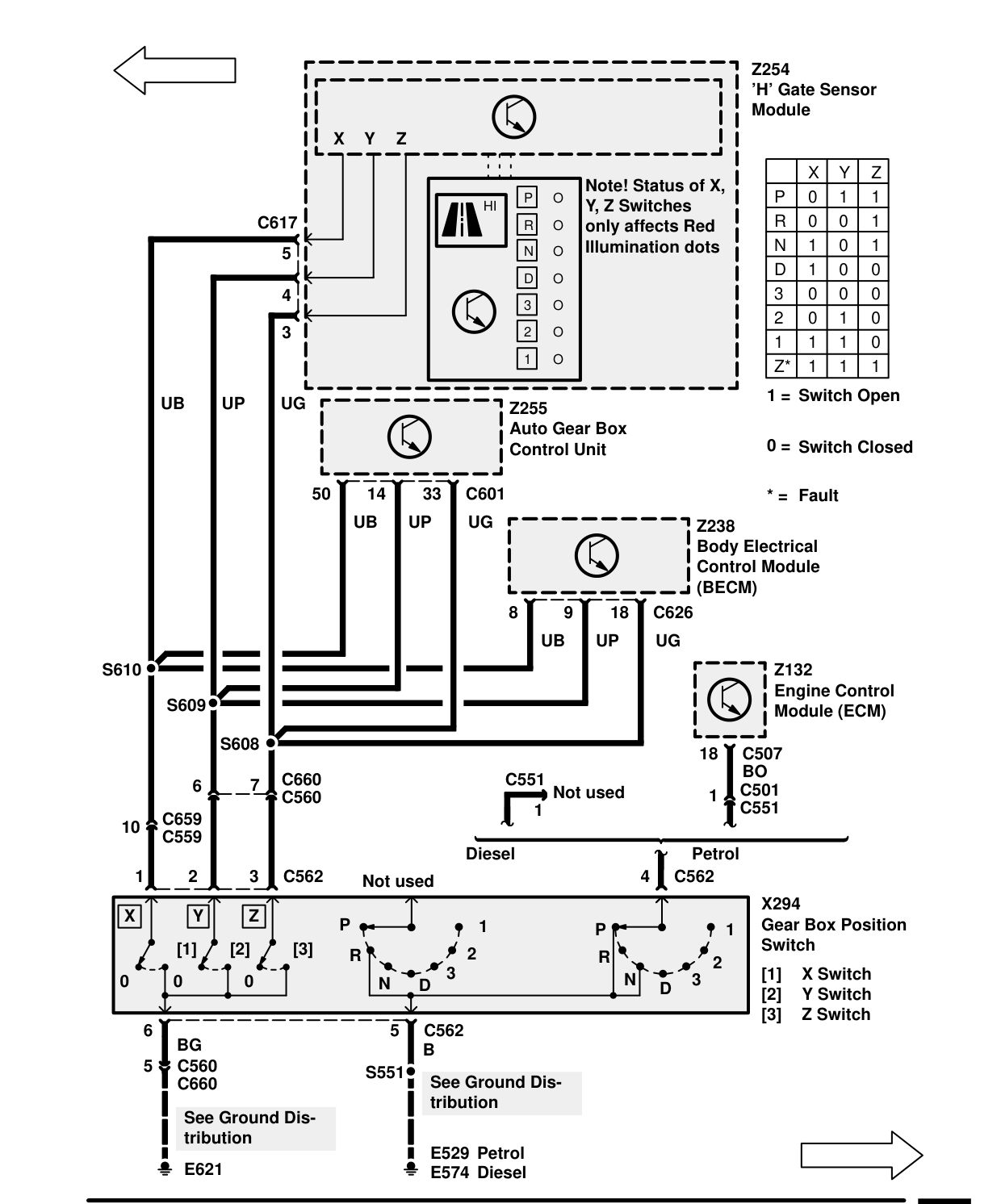 Automatic Gearbox – Circuit Diagram