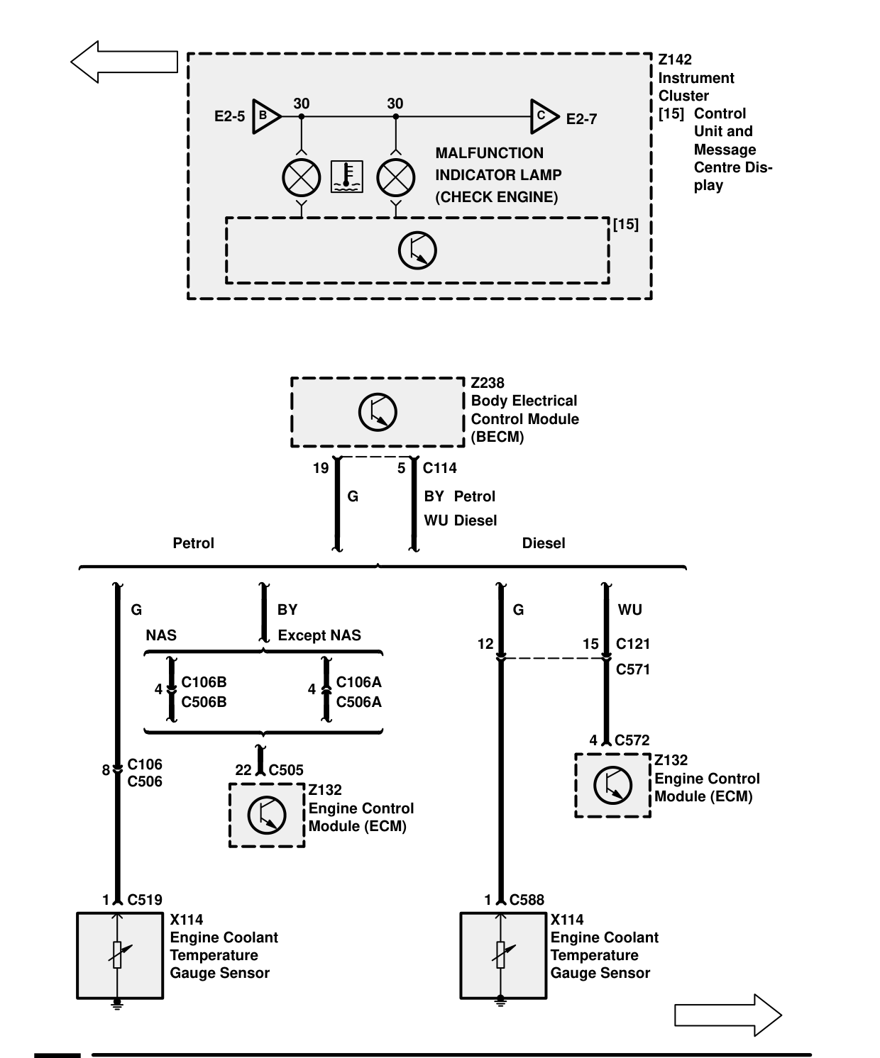 Warnings And Indicators – Circuit Diagram
