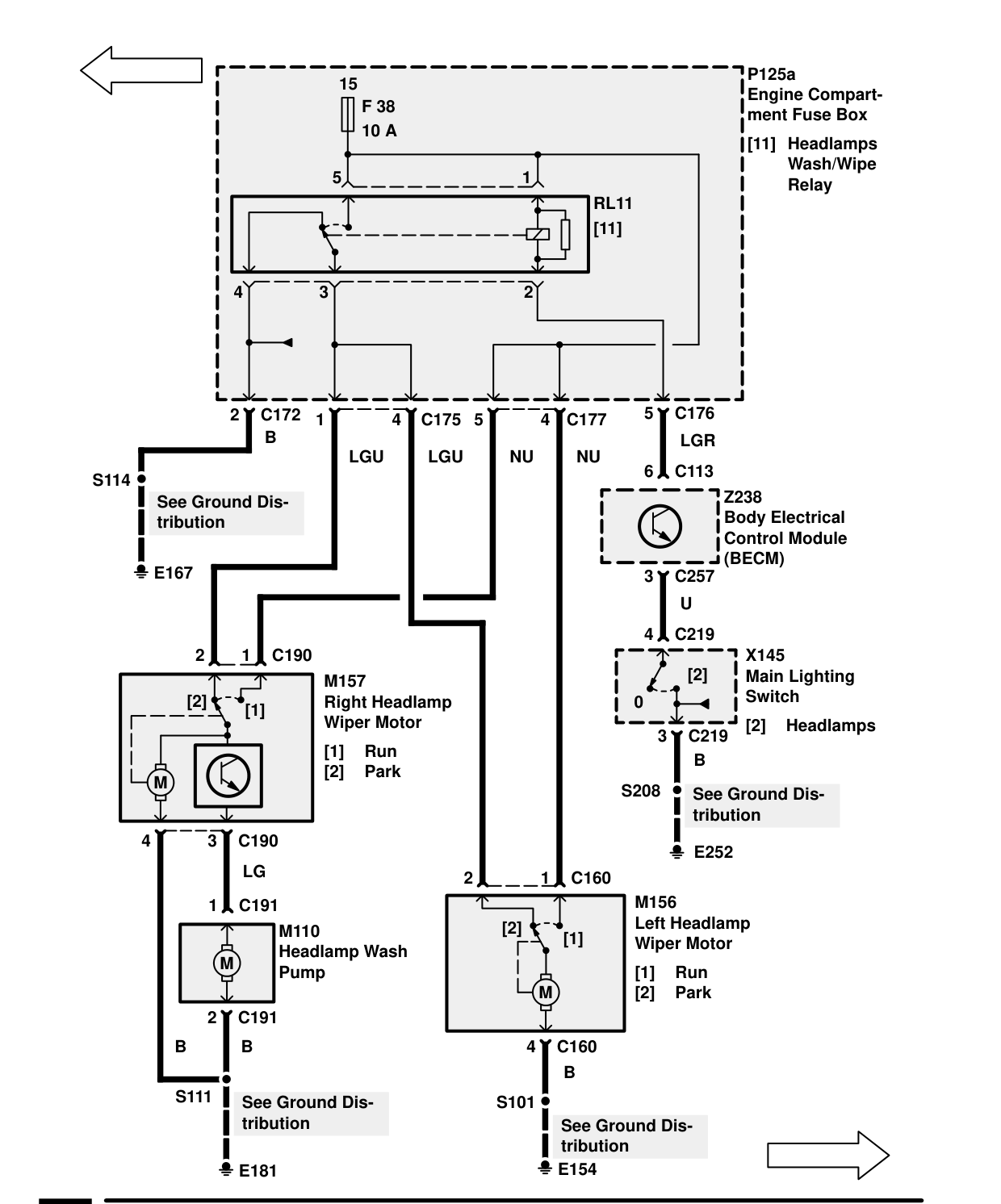 Wash/Wipe – Circuit Diagram