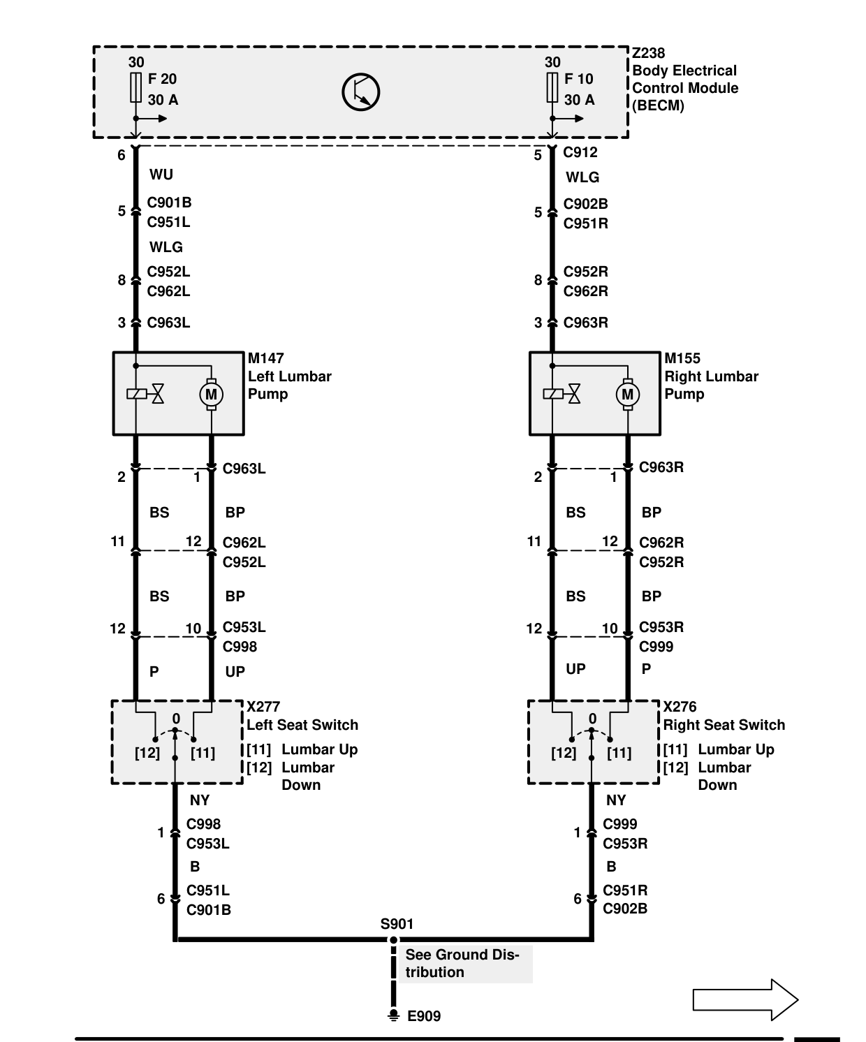 Power Seats – Circuit Diagram
