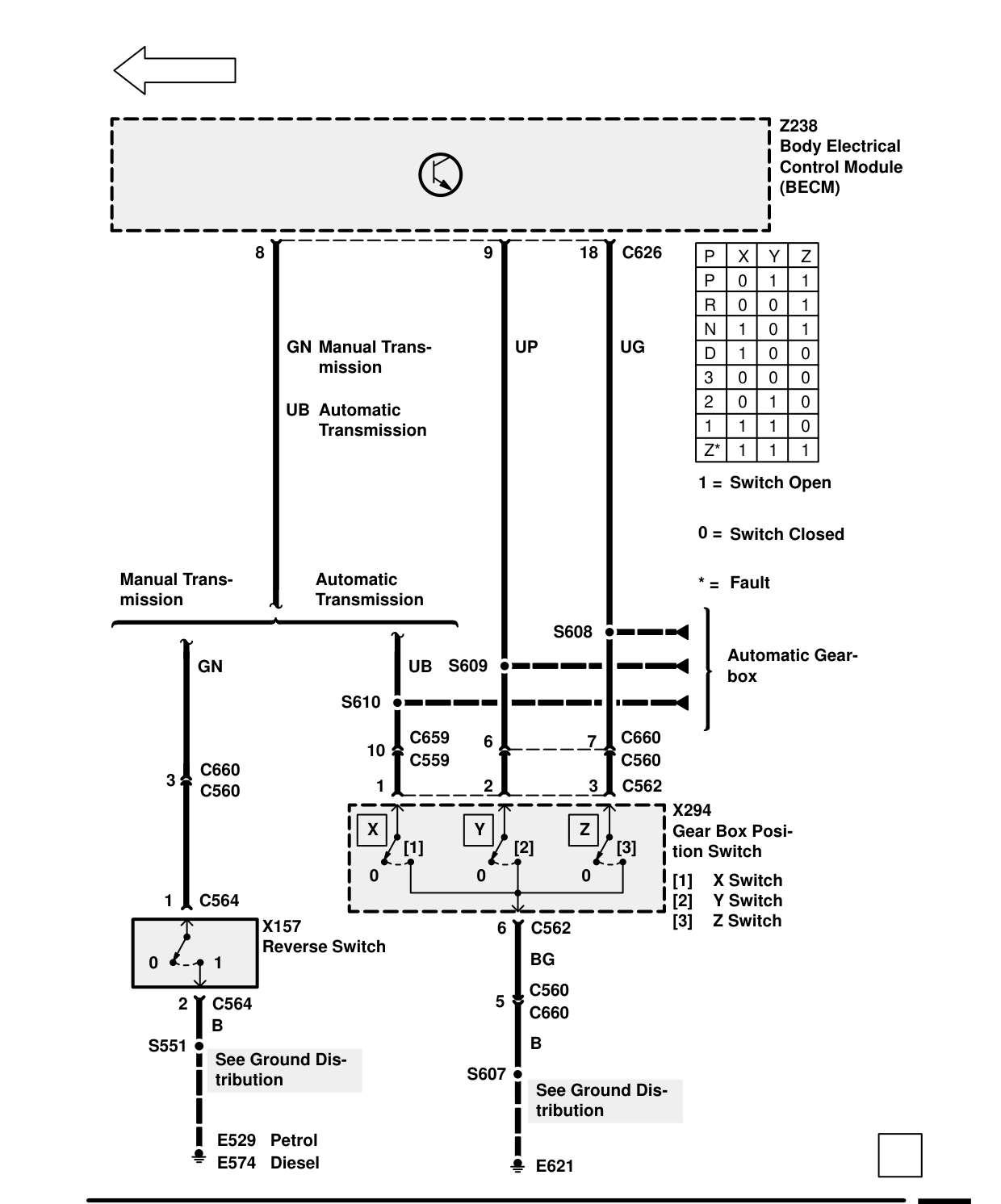 Memory Seats – Circuit Diagram
