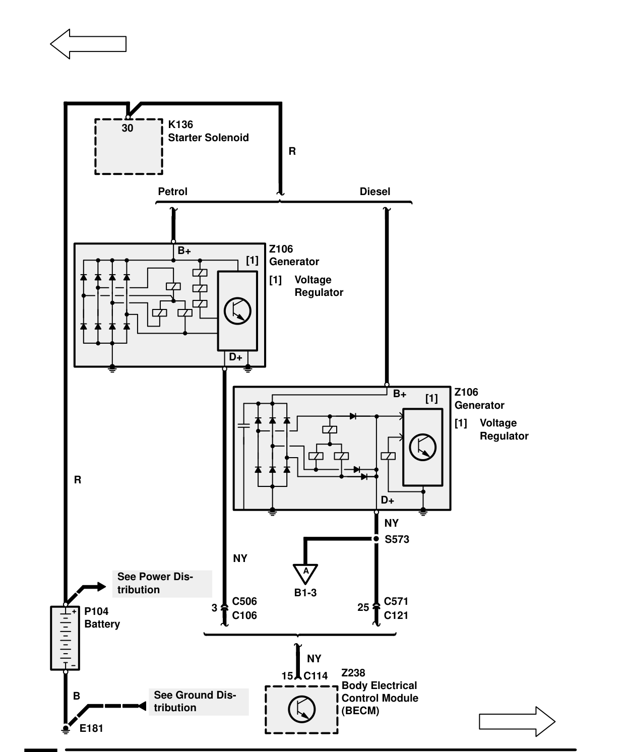 Starting And Charging – Circuit Diagram