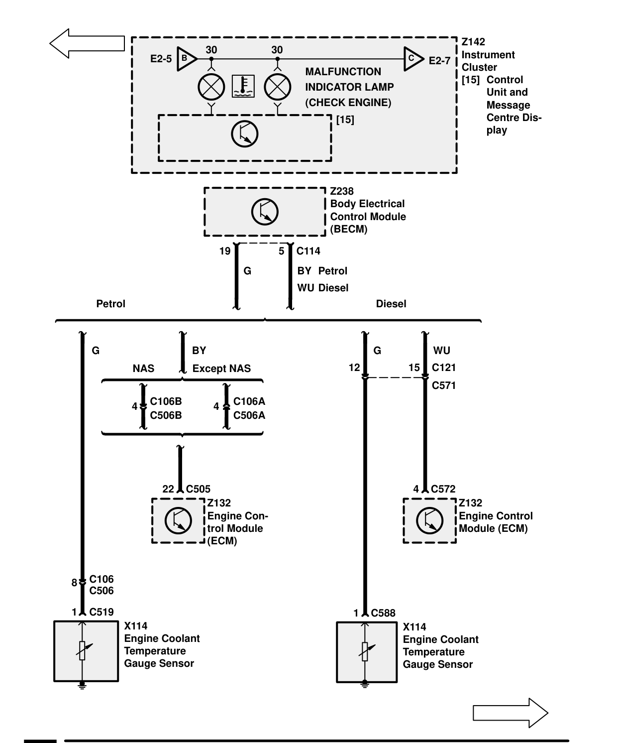 Warnings And Indicators – Circuit Diagram