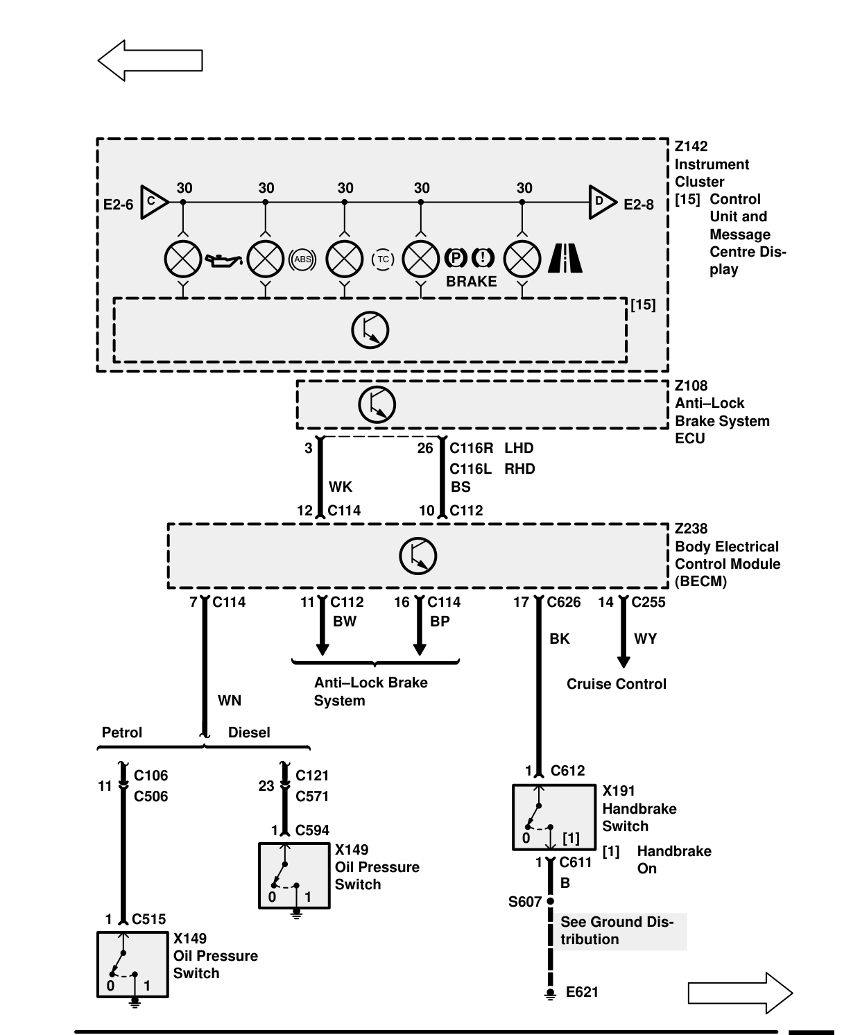 Warnings And Indicators – Circuit Diagram