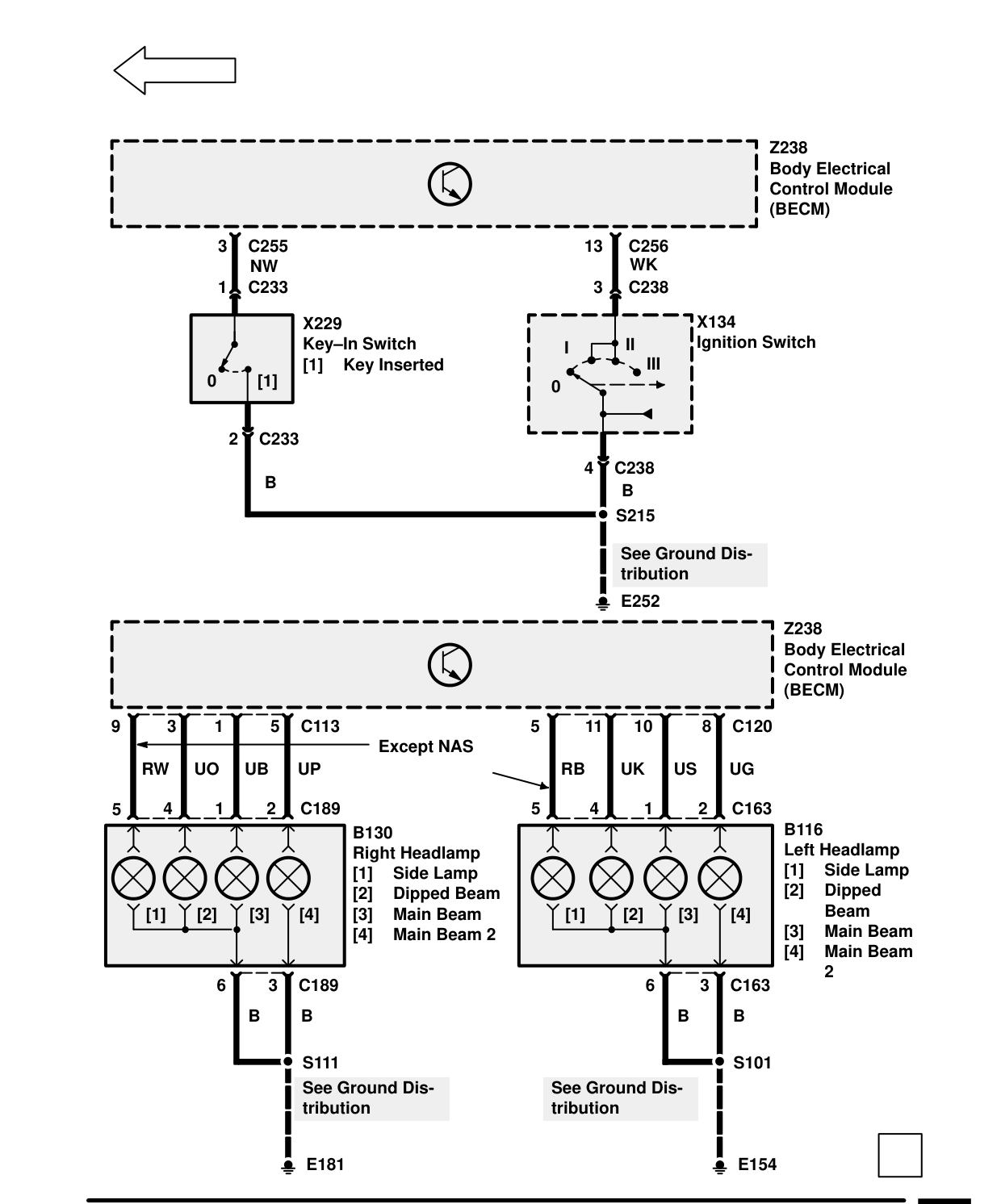 Headlamps – Circuit Diagram