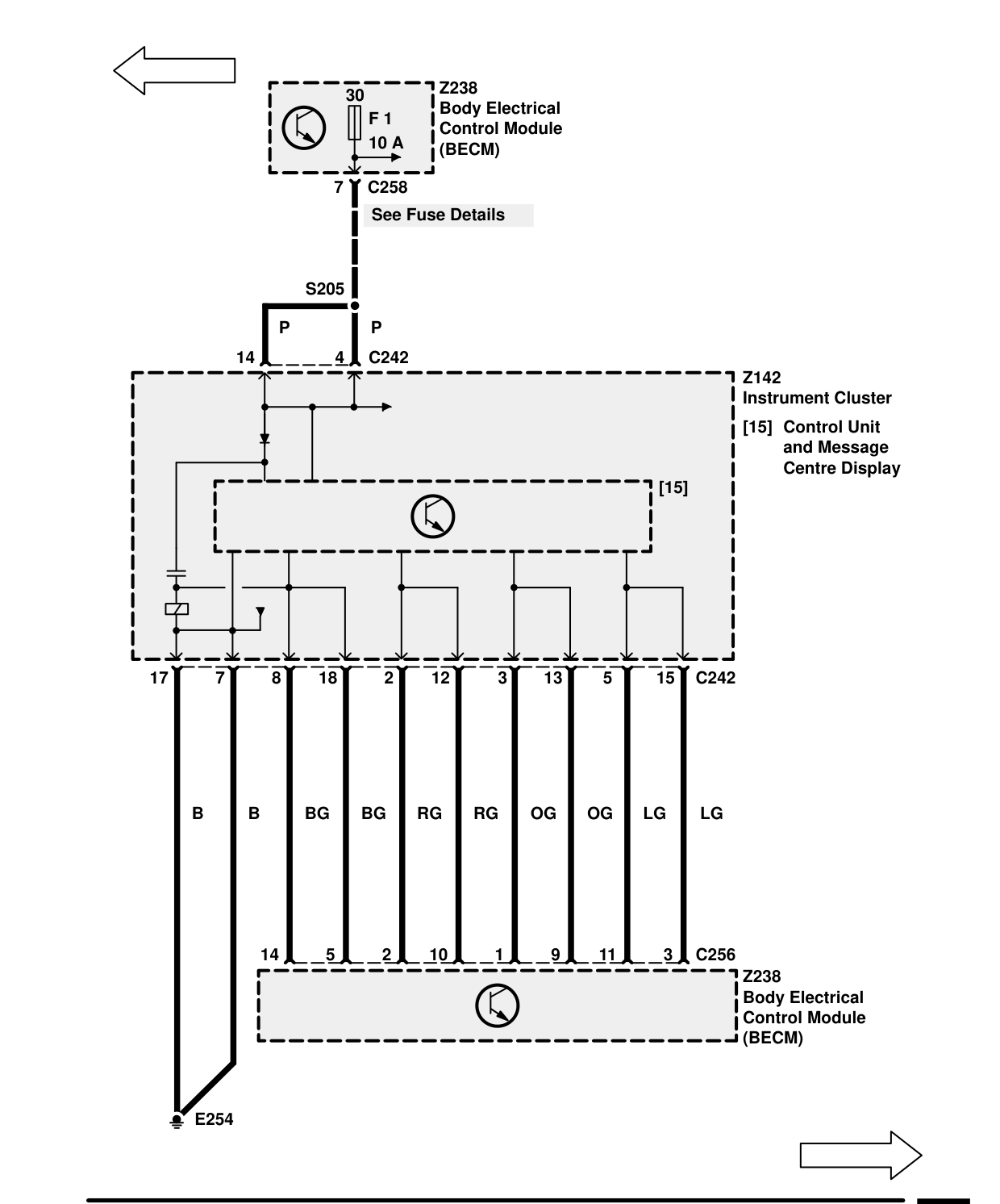 Reversing Lamps – Circuit Diagram