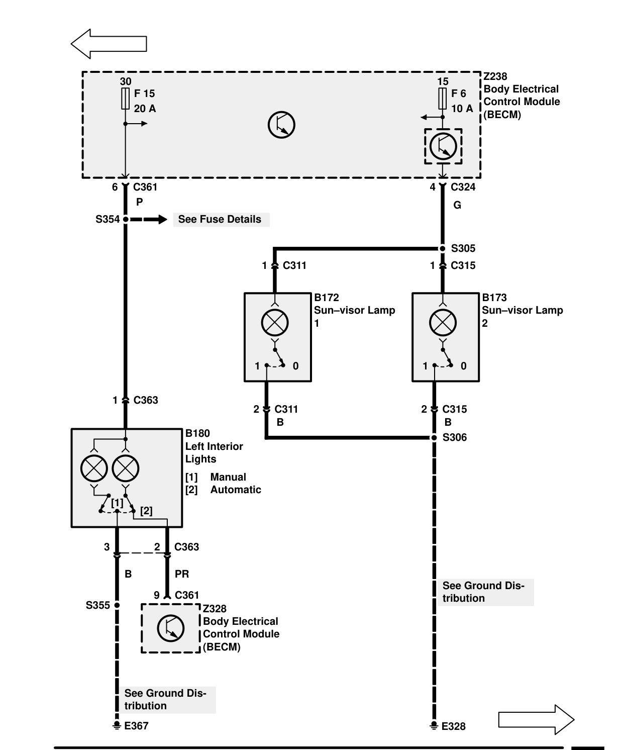 Interior Lamps – Circuit Diagram