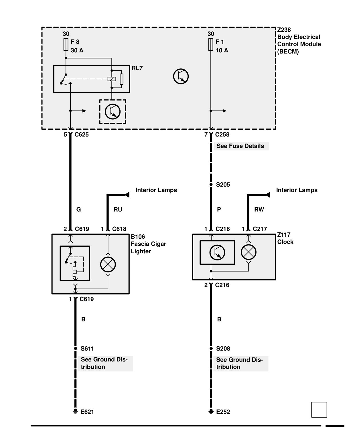 Cigar Lighter/Clock – Circuit Diagram