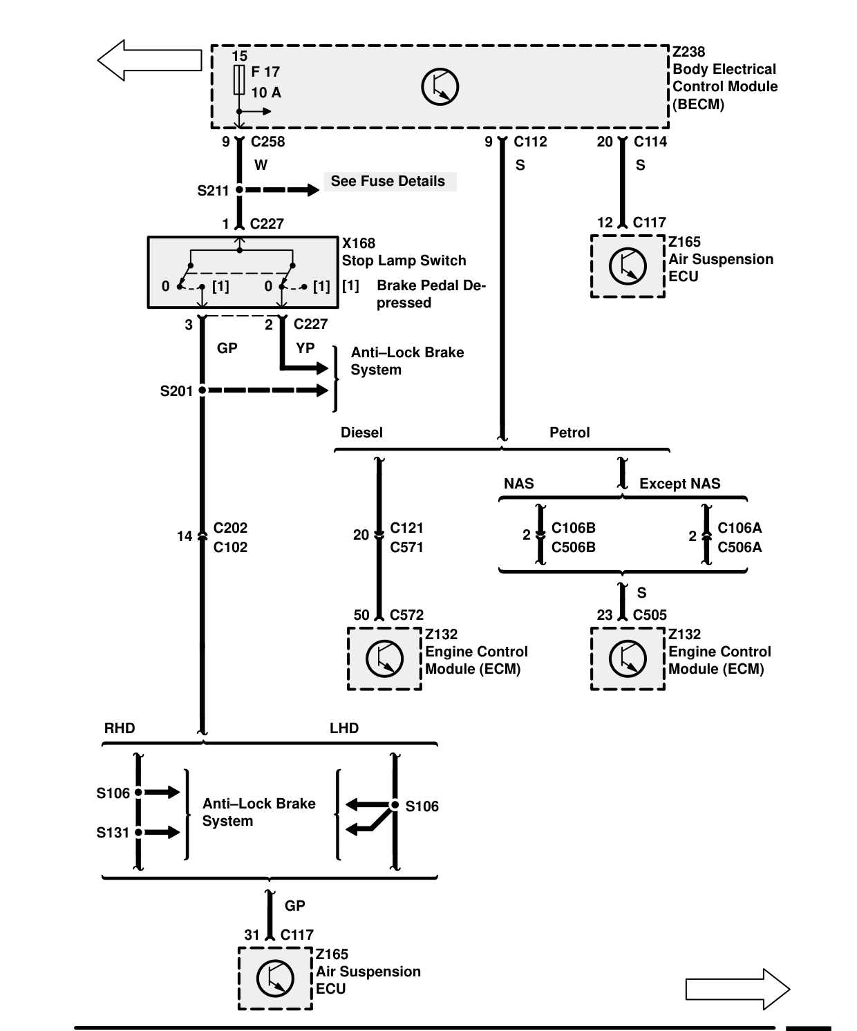 Air Suspension – Circuit Diagram
