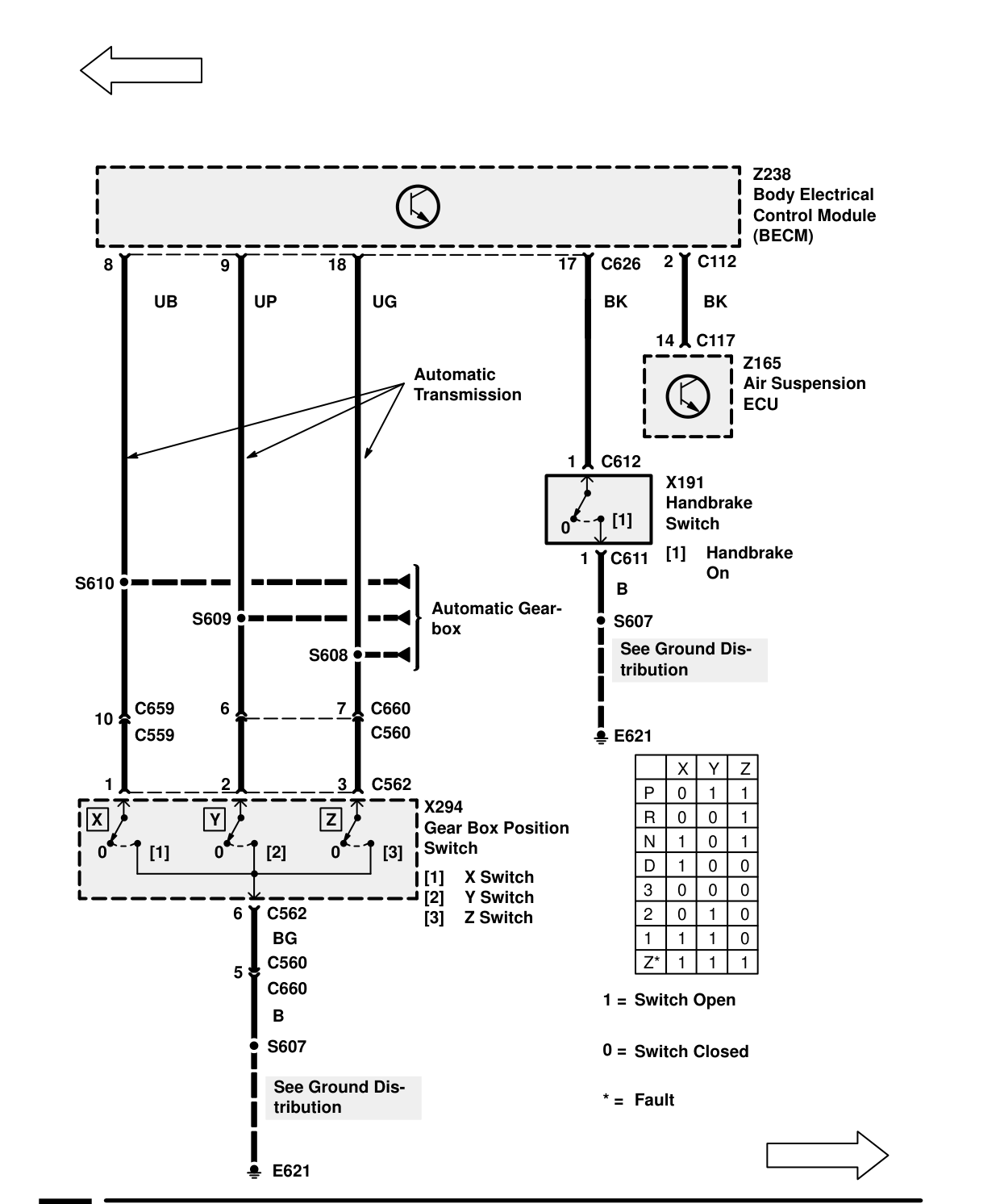 Air Suspension – Circuit Diagram