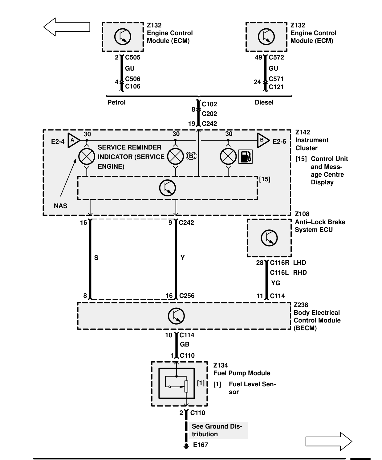 Warnings And Indicators – Circuit Diagram