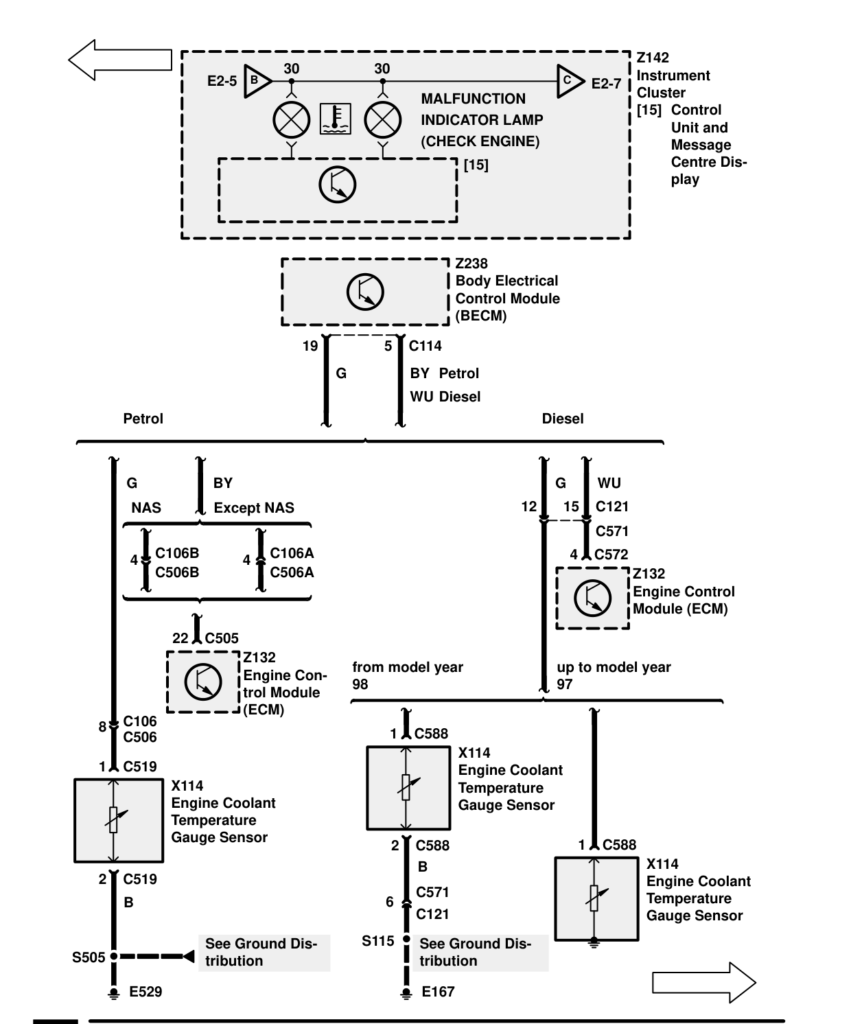 Warnings And Indicators – Circuit Diagram