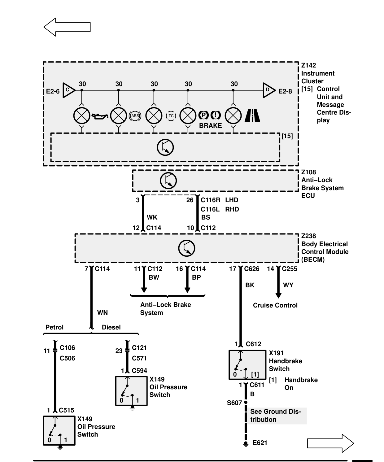 Warnings And Indicators – Circuit Diagram