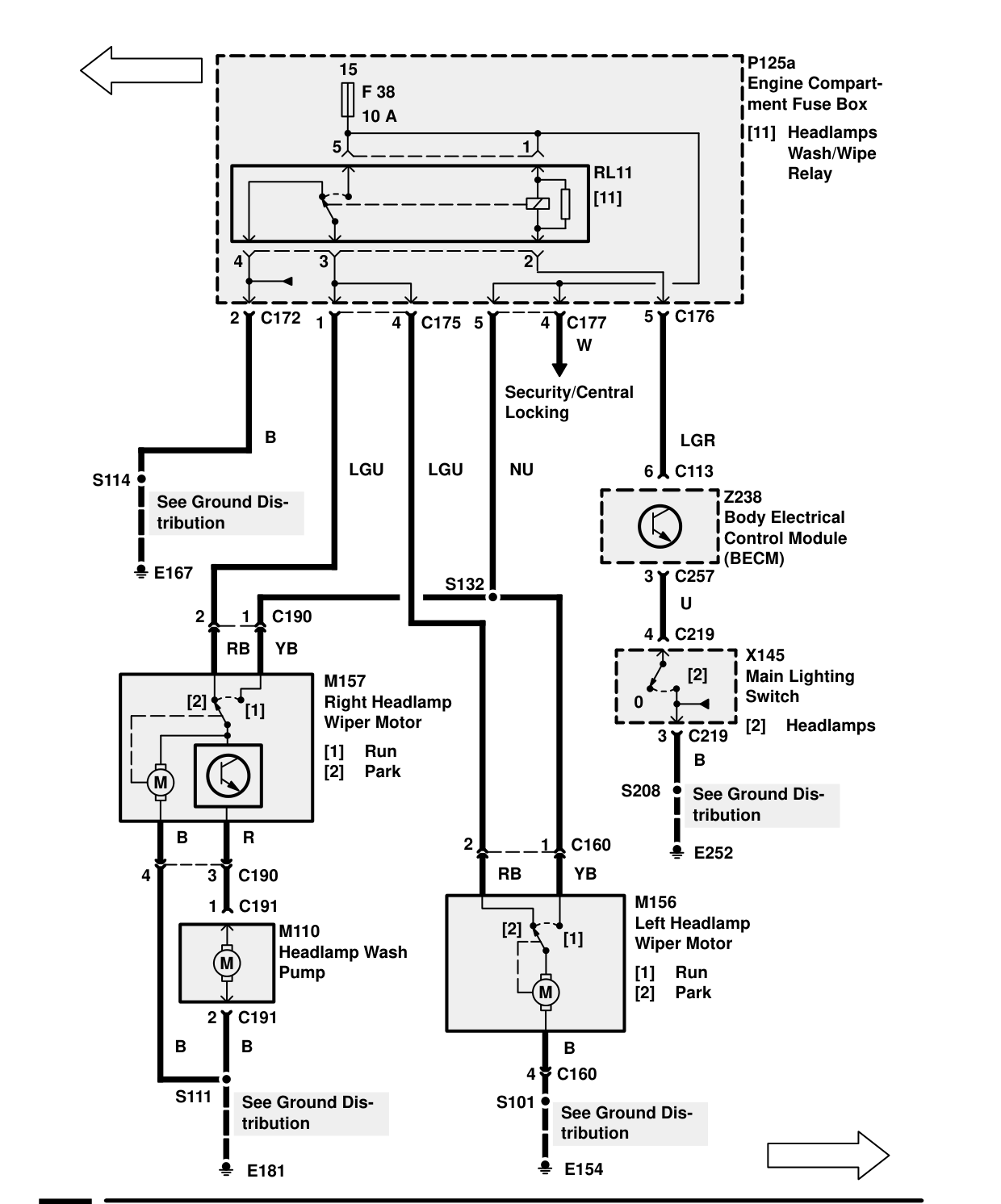 Wash/Wipe – Circuit Diagram
