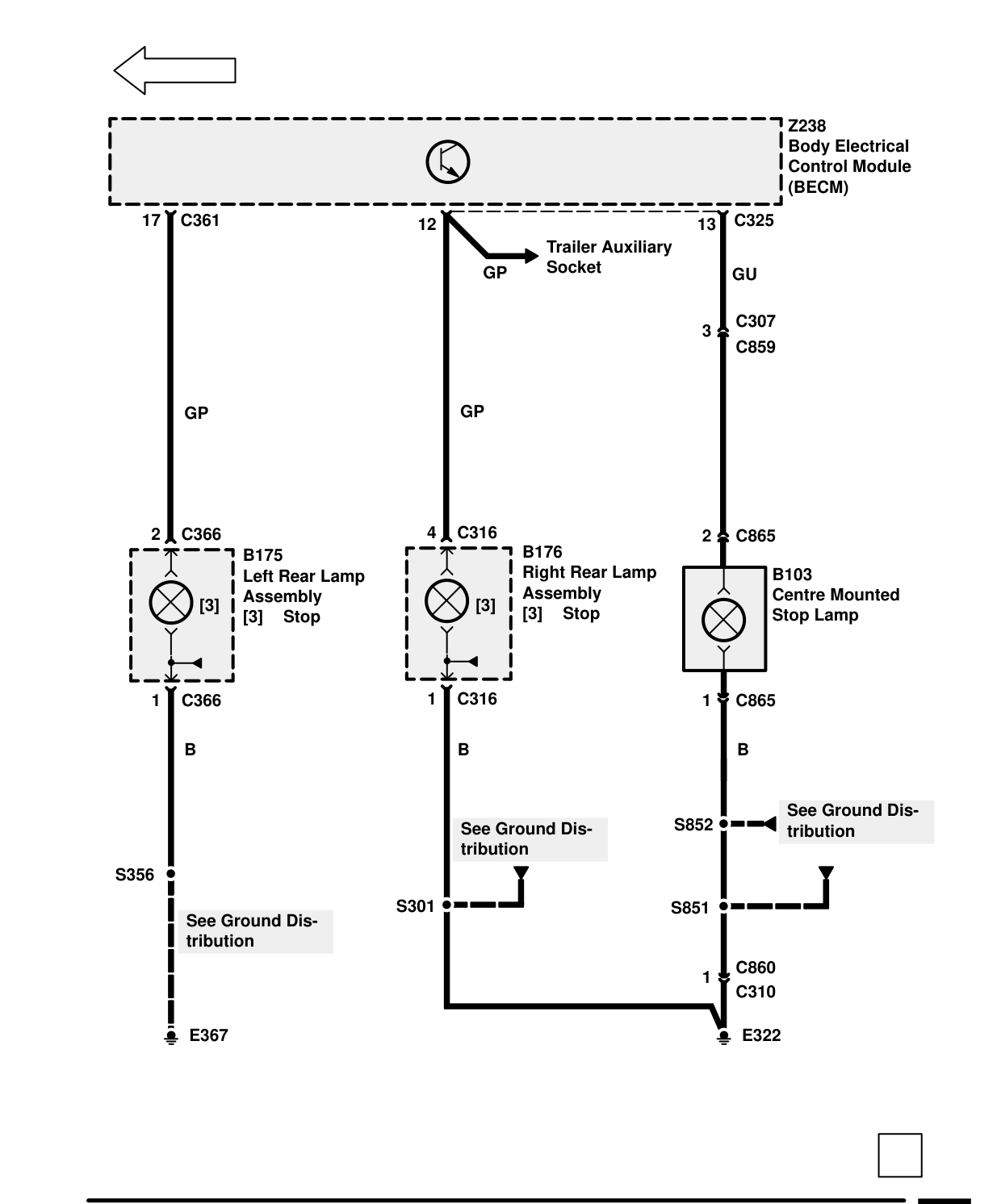 Stop Lamps – Circuit Diagram