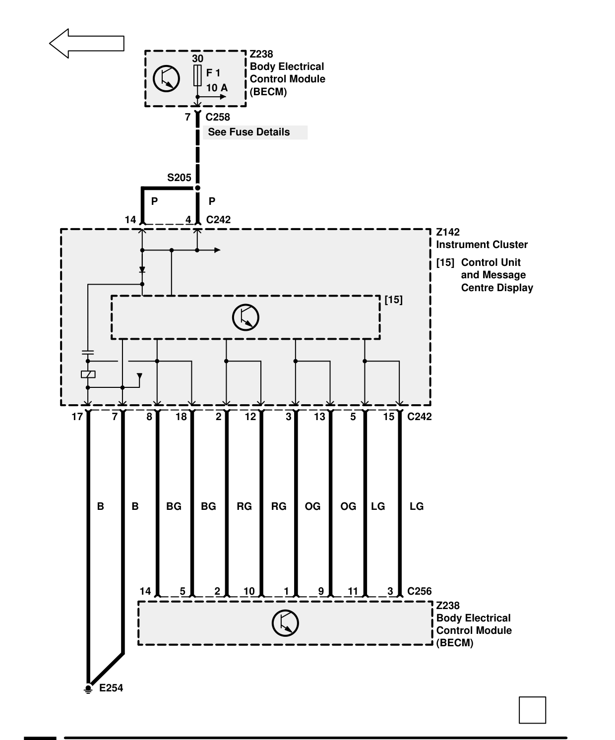 Fog Guard Lamps – Circuit Diagram