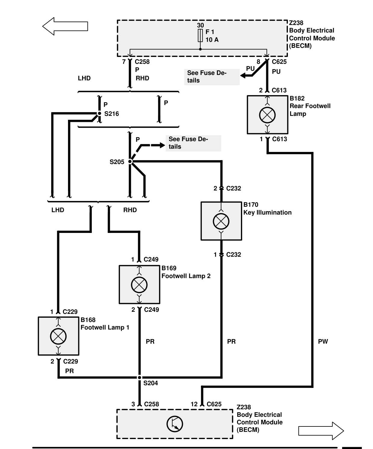 Interior Lamps – Circuit Diagram