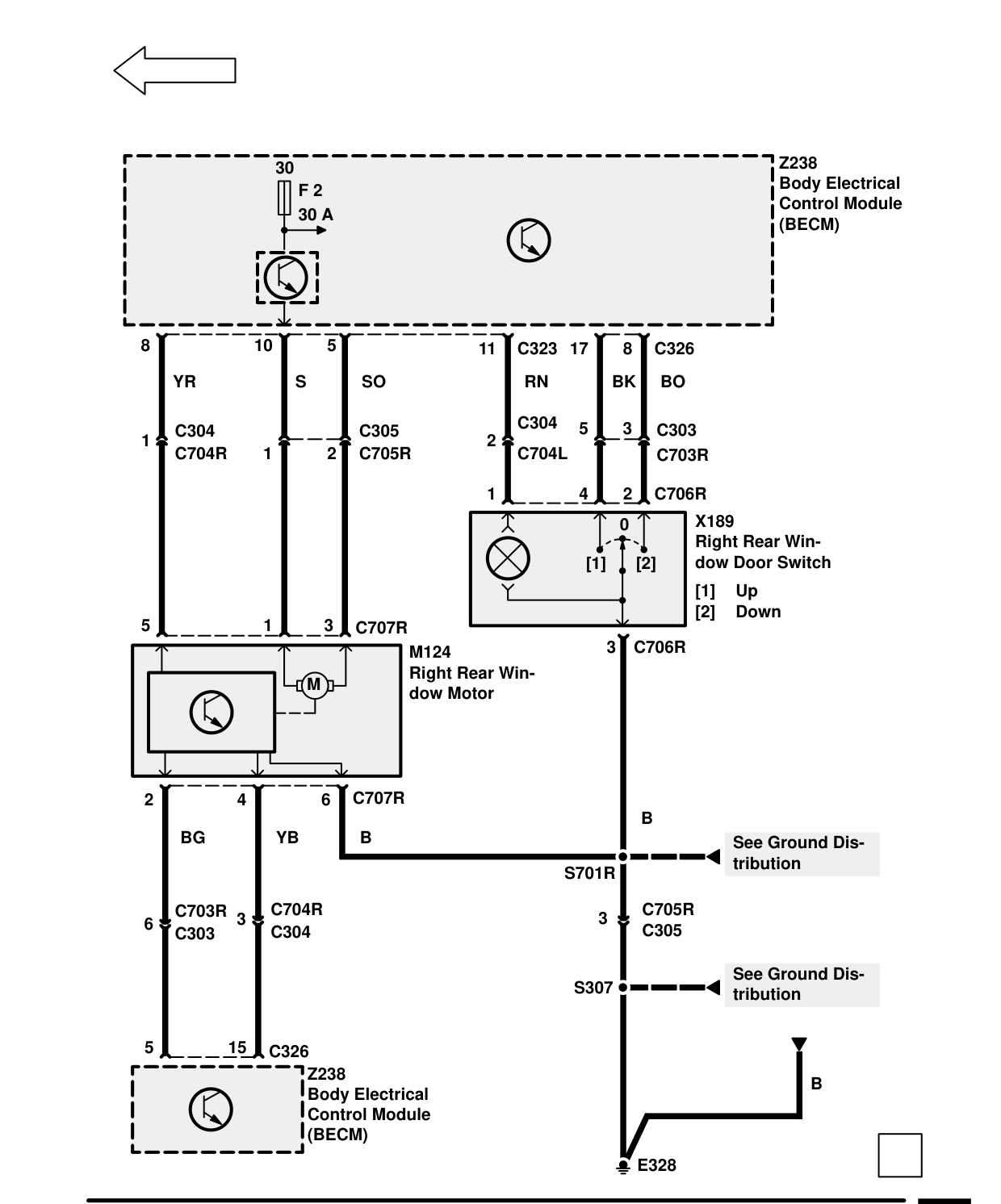 Power Windows – Circuit Diagram