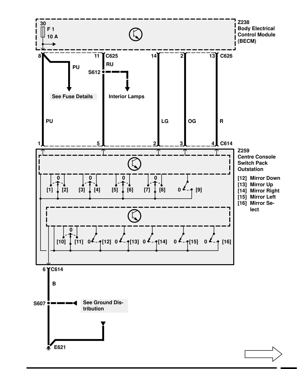 Power Mirrors – Circuit Diagram