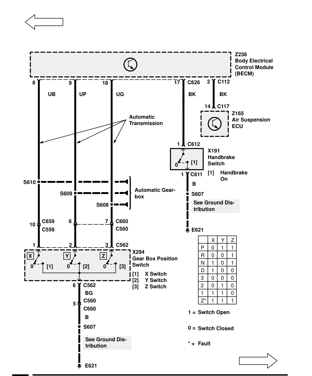 Air Suspension – Circuit Diagram