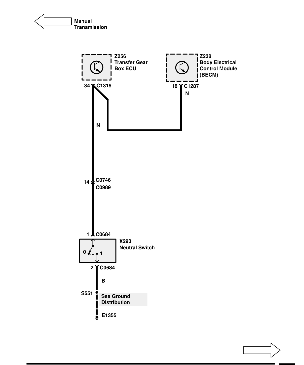 Transfer Gearbox – Circuit Diagram