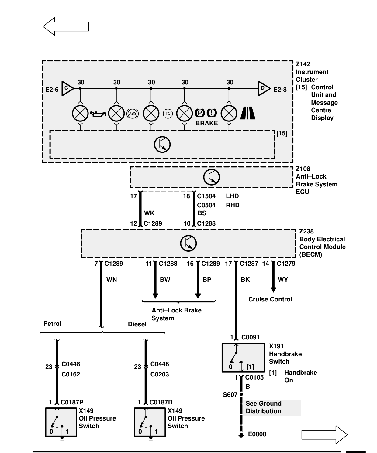 Warnings And Indicators – Circuit Diagram