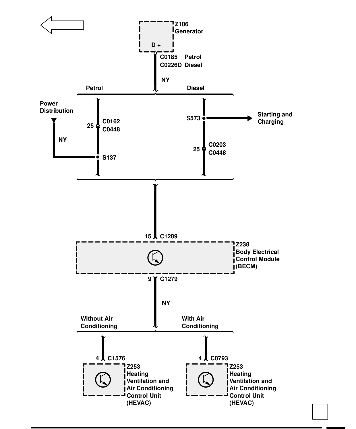 Heated Front Screen – Circuit Diagram