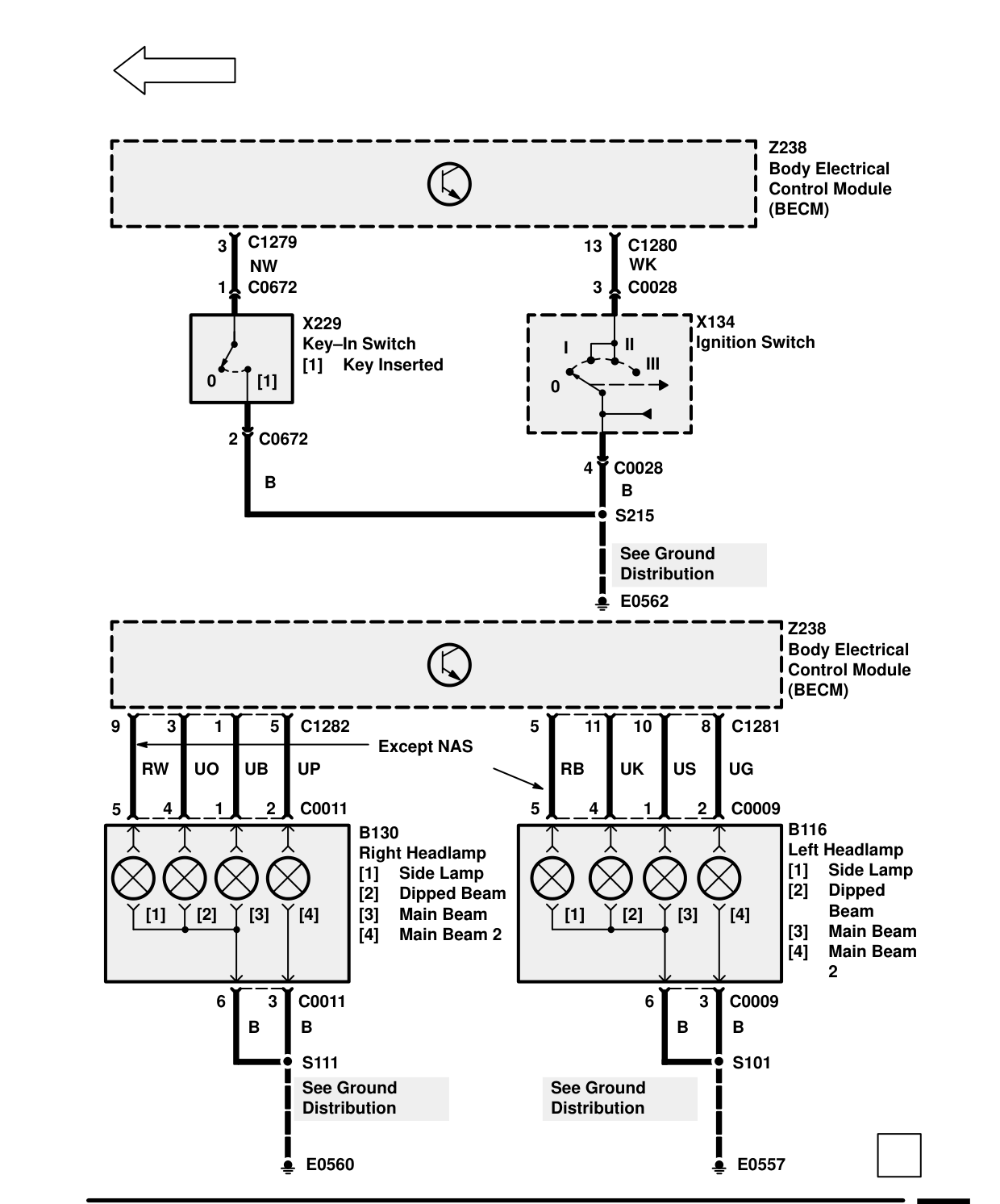 Headlamps – Circuit Diagram