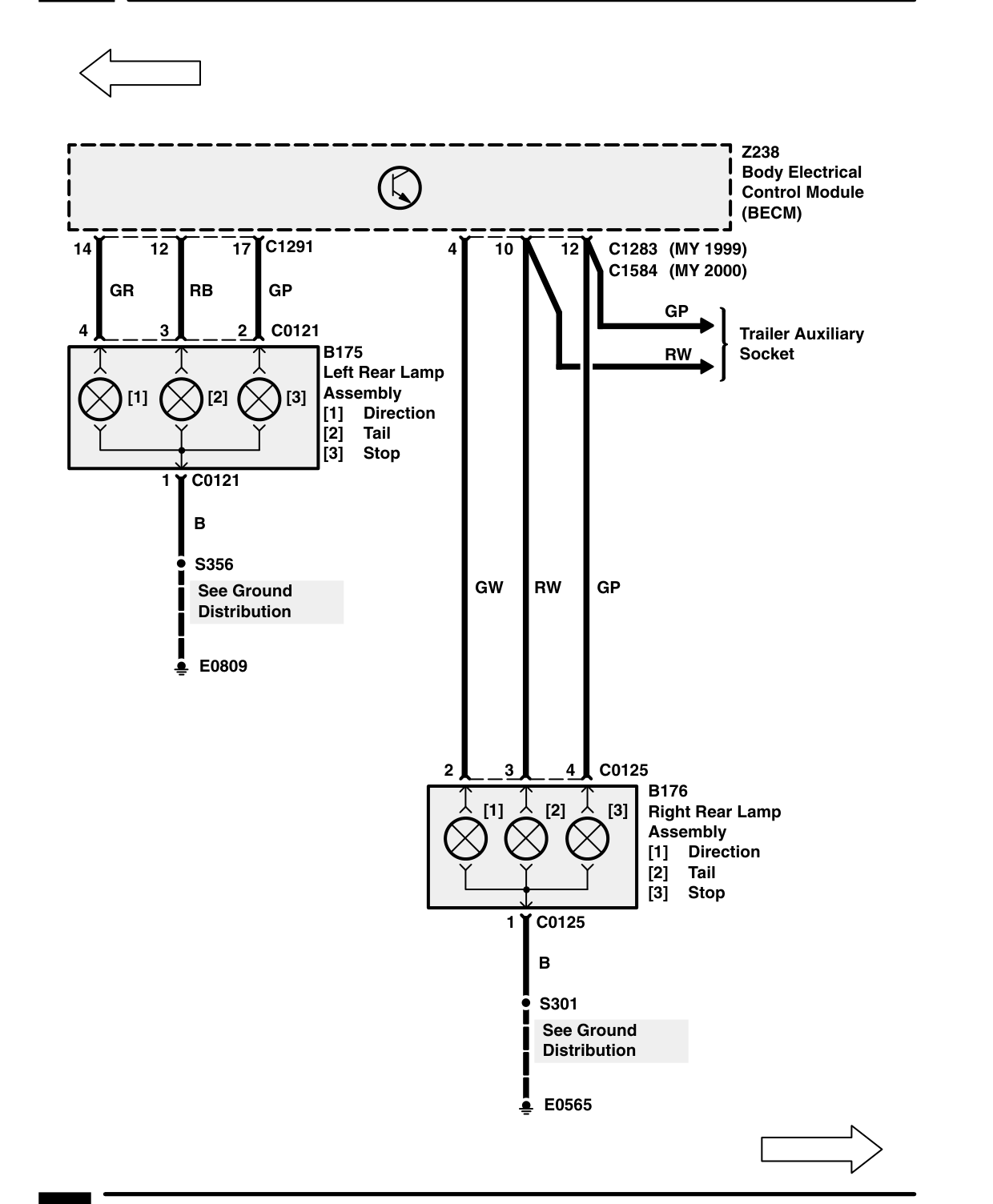 Side Lamps – Circuit Diagram Rev: 11/99