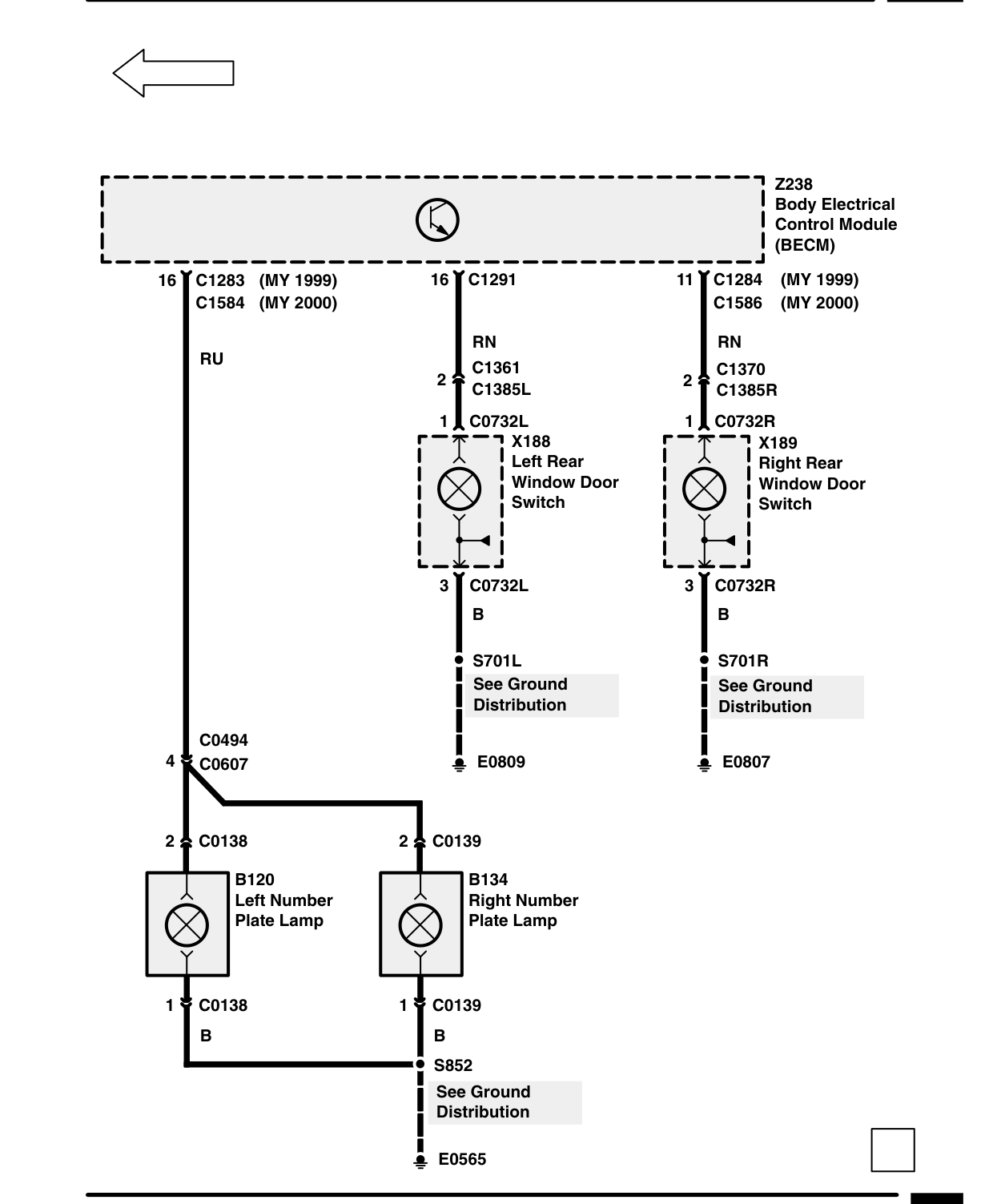 Side Lamps – Circuit Diagram Rev: 11/99