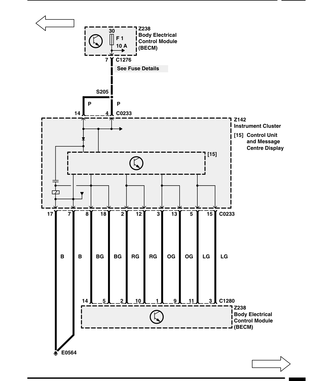 Reversing Lamps – Circuit Diagram