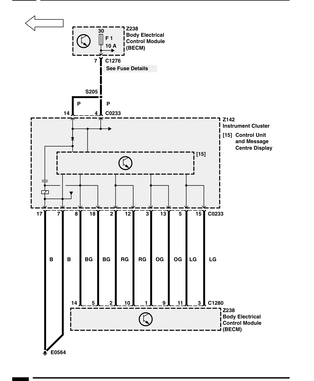 Fog Guard Lamps – Circuit Diagram