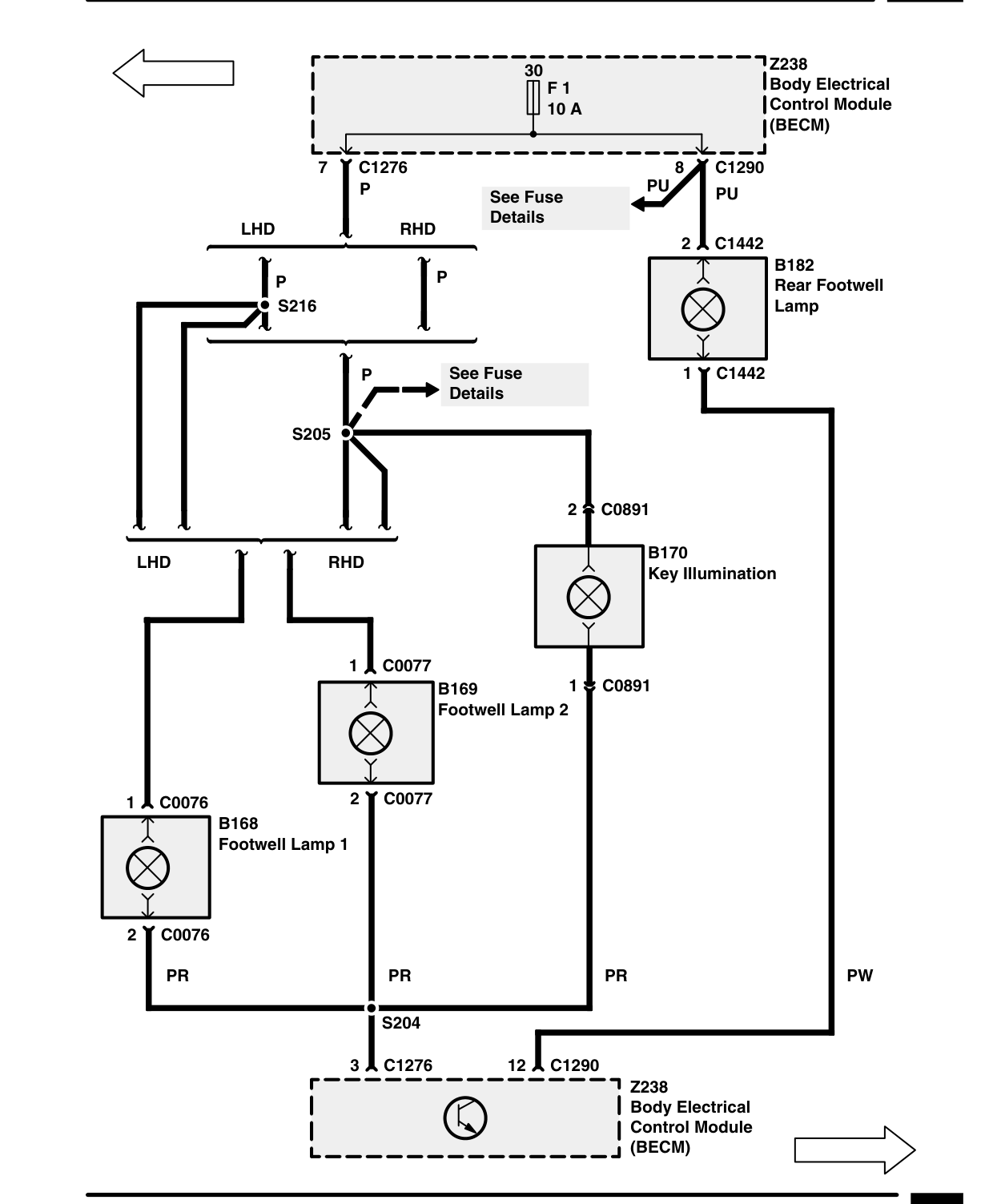 Interior Lamps – Circuit Diagram