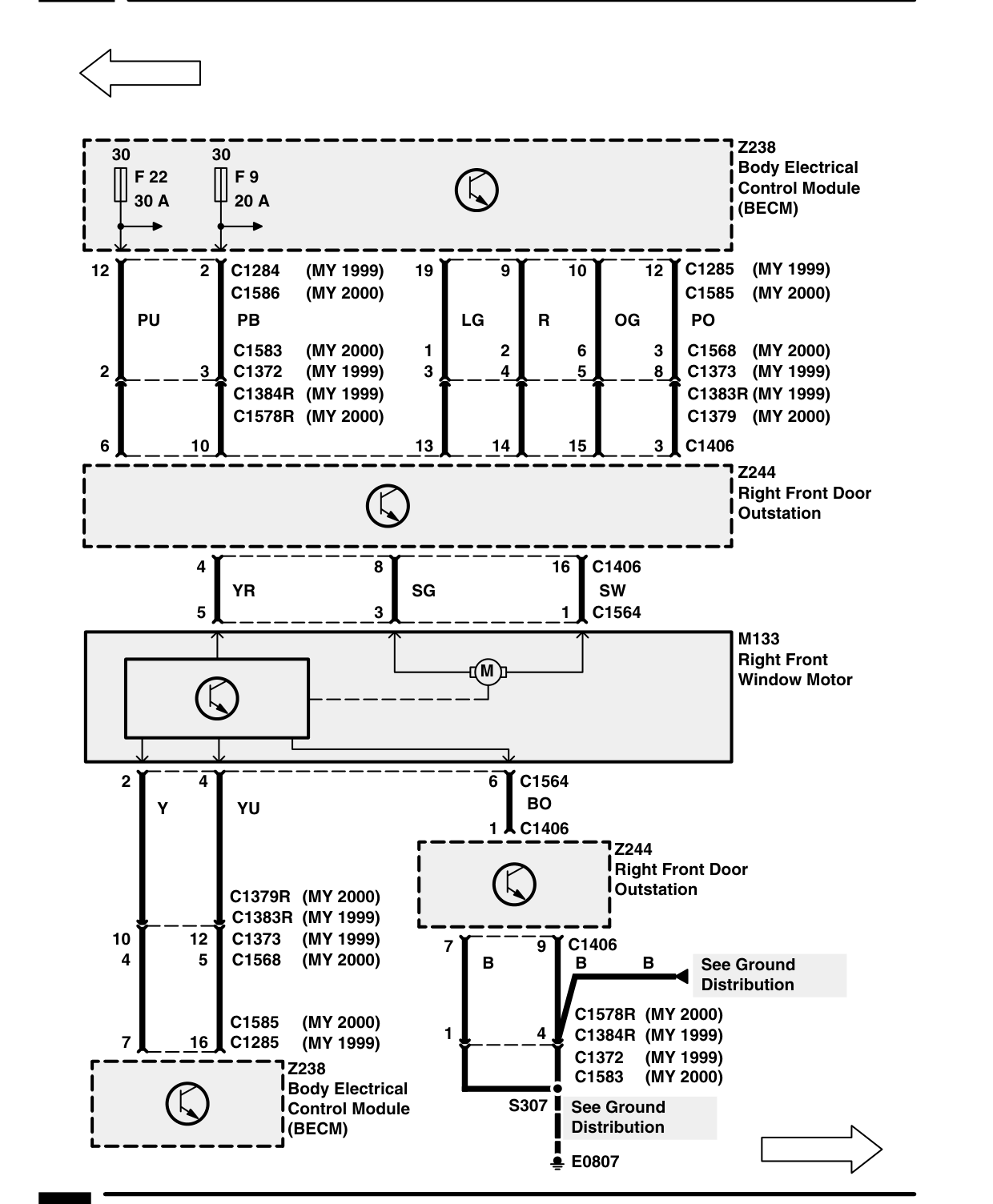 Power Windows – Circuit Diagram Rev: 11/99