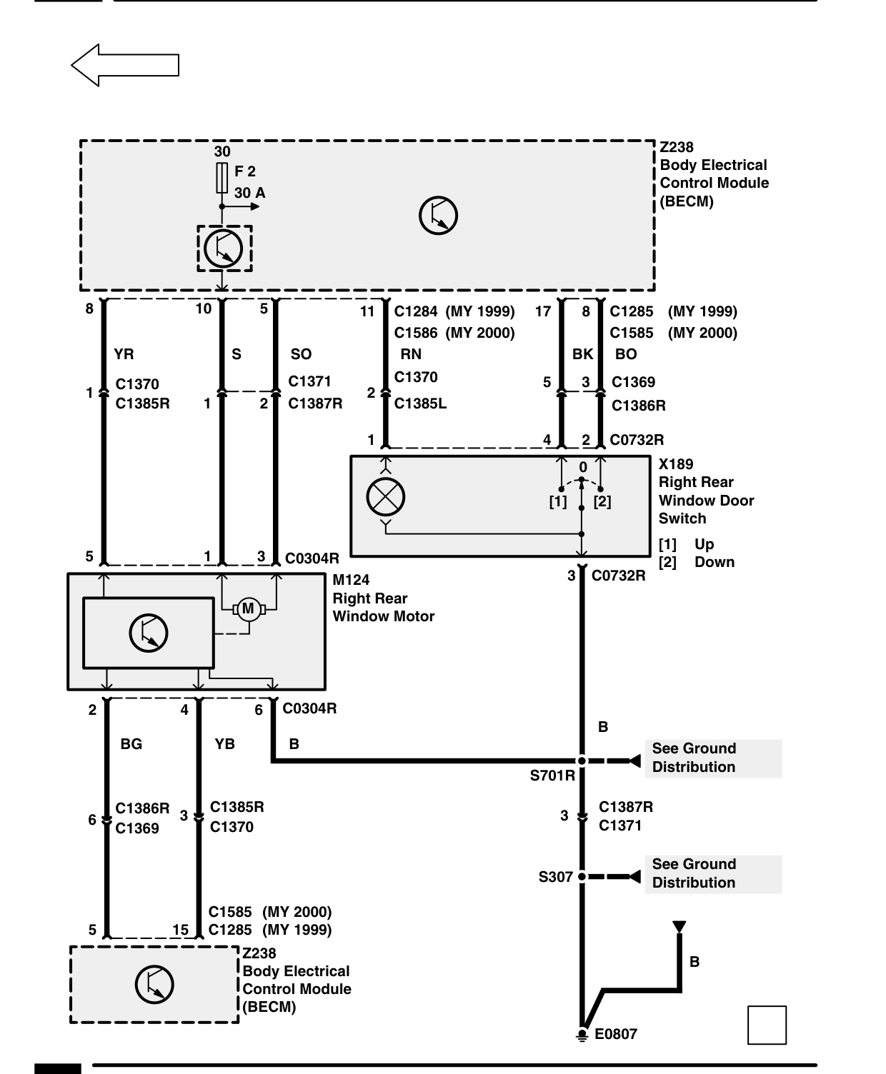 Power Windows – Circuit Diagram Rev: 11/99
