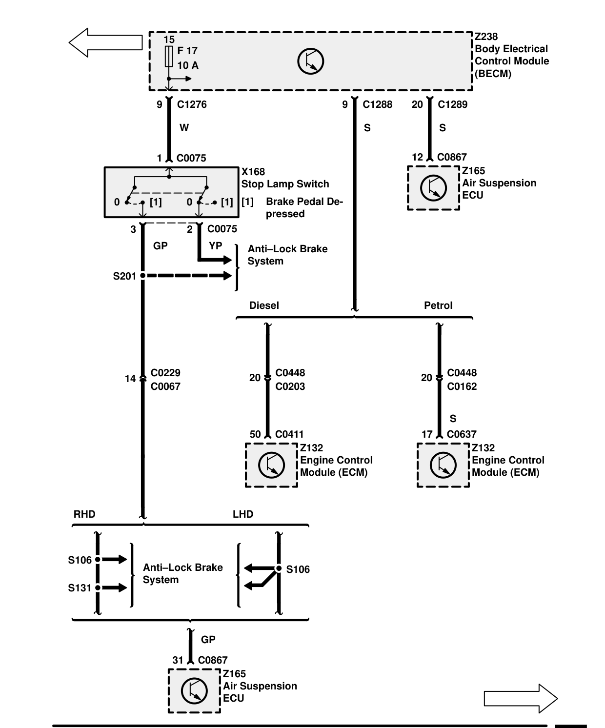Air Suspension – Circuit Diagram