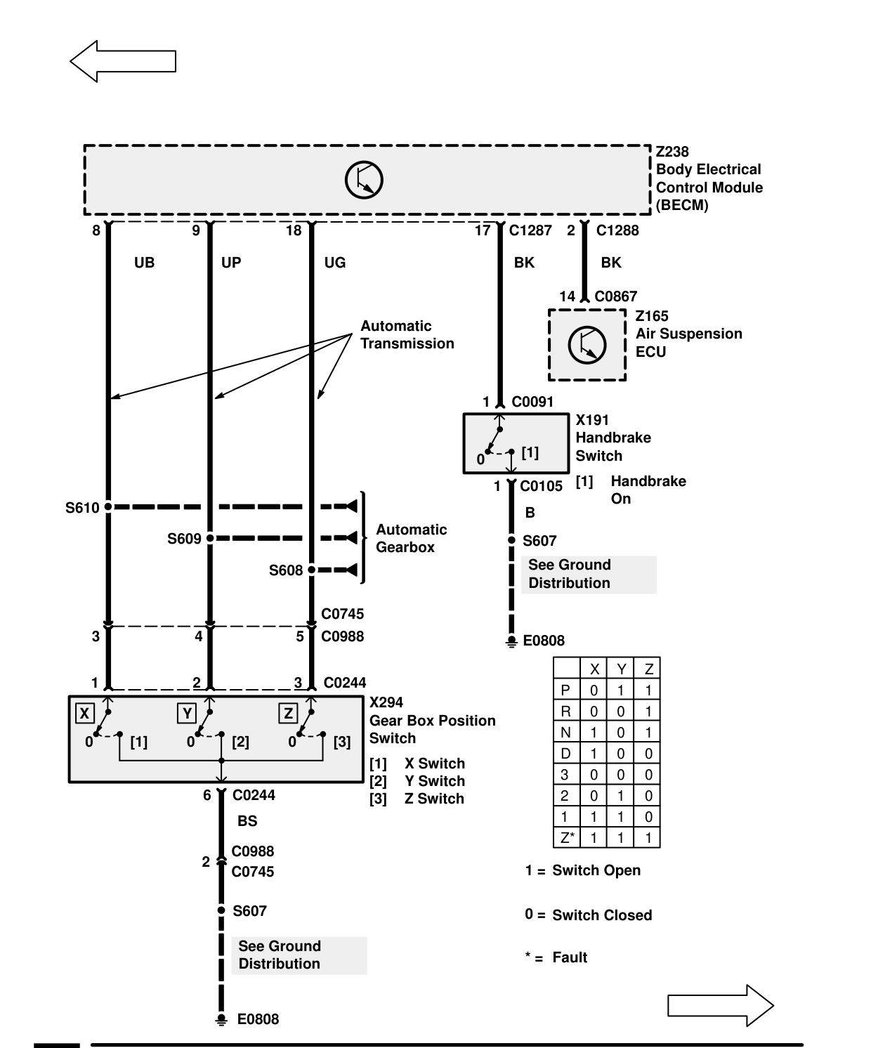 Air Suspension – Circuit Diagram Rev: 08/99