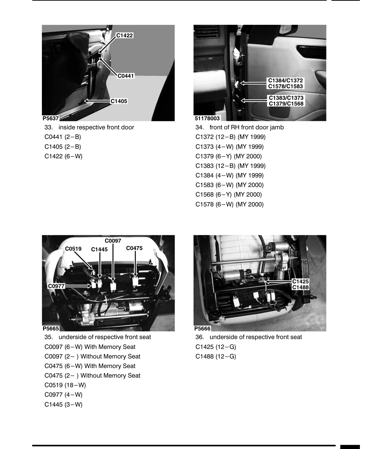 Component Location Views – Rev: 11/99